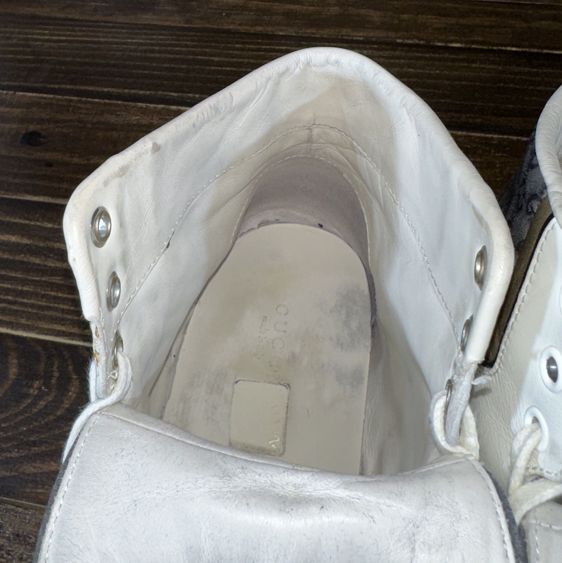 Gucci × Leather GUCCI Guccissima Monogram Leather Hi-Top Sneakers Italy Size US 9.5 / IT 39.5 - 12 Thumbnail