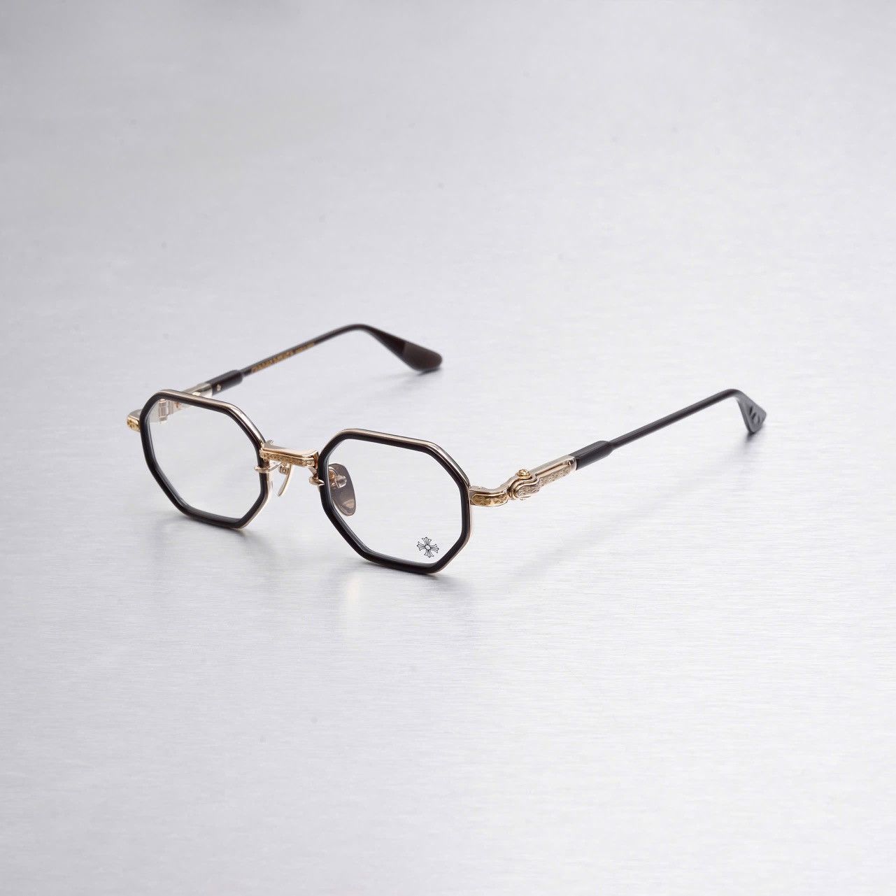 Chrome Hearts CHROME HEARTS TATTERS CLASSIC BROWN - GOLD PLATED GLASSES Size ONE SIZE - 1 Thumbnail