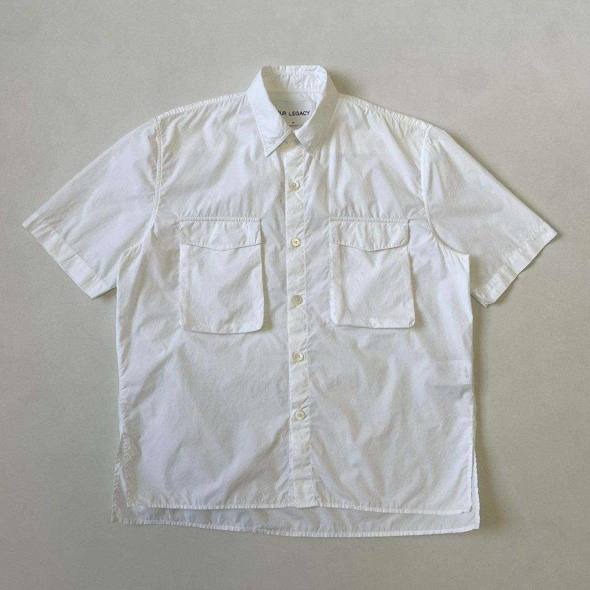 S/S 16 White Cotton Utility Box Shirt