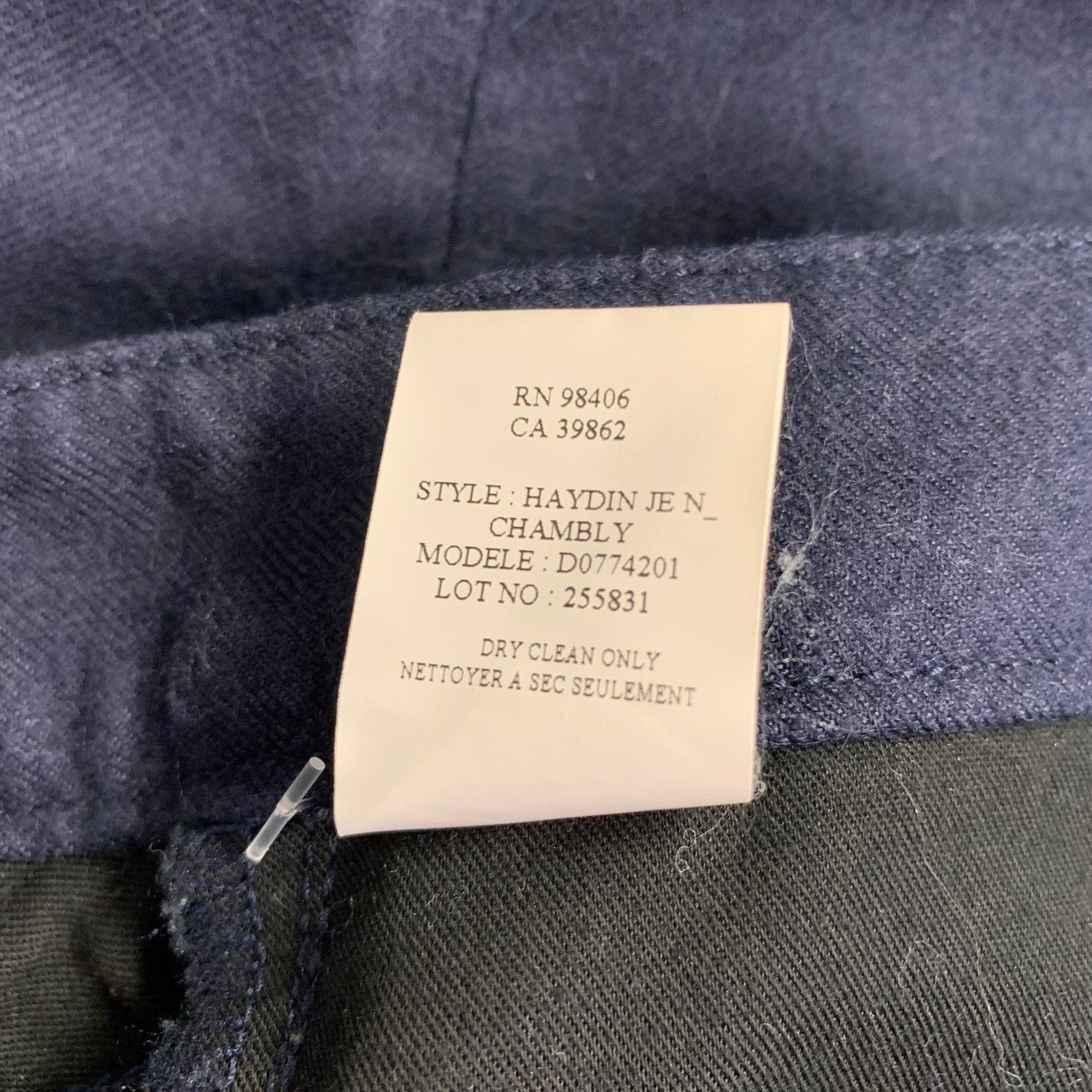 Theory THEORY Size 30 Navy Cotton Wool Blend Straight Jeans Size US 30 / EU 46 - 5 Thumbnail