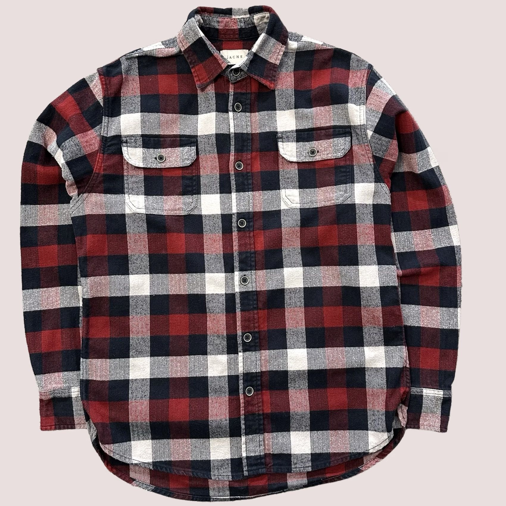 Vintage JACHS Flannel Shirt Mens M Heavyweight Red Plaid Long Sleeve Button-Down Shirt Mens M Red Plaid Heavyweight Cotton Flannel Button-Up Shirt Size US M / EU 48-50 / 2 - 1 Thumbnail