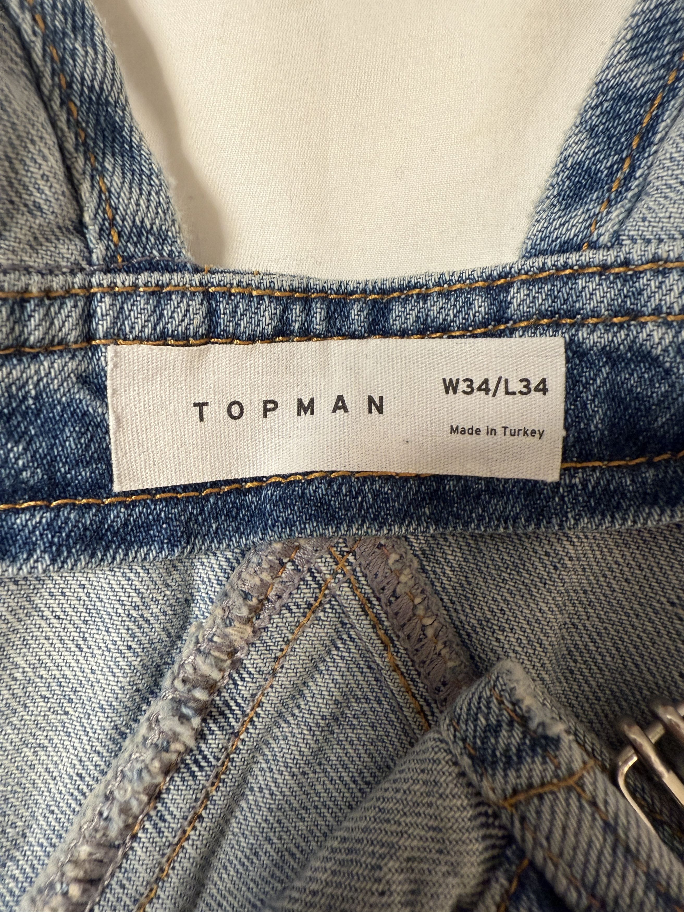 Topman Topman Rodeo Dungaree Denim Overalls Size US 34 / EU 50 - 3 Thumbnail