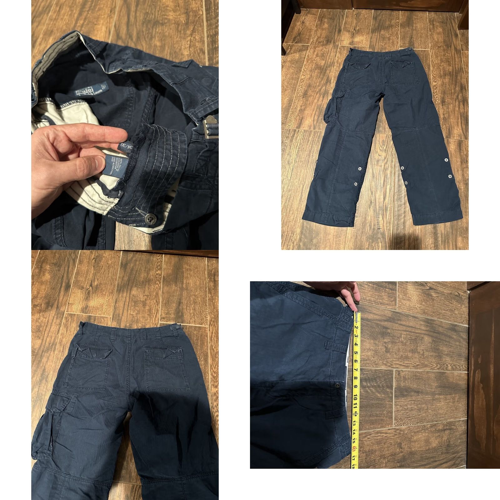 Vintage VINTAGE Polo Pants Mens 32 Blue Ralph Lauren Multi Pocket Cargo Size 32x29 Size US XS / EU 42 / 0 - 8 Thumbnail
