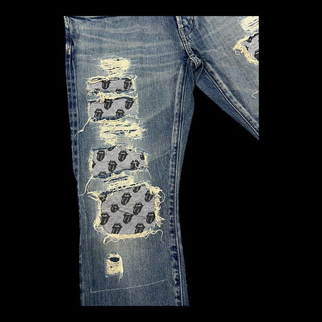 Hysteric Glamour × The Rolling Stones HYSTERIC GLAMOUR X THE ROLLING STONES DISTRESSED DENIM Size US 32 / EU 48 - 8 Thumbnail
