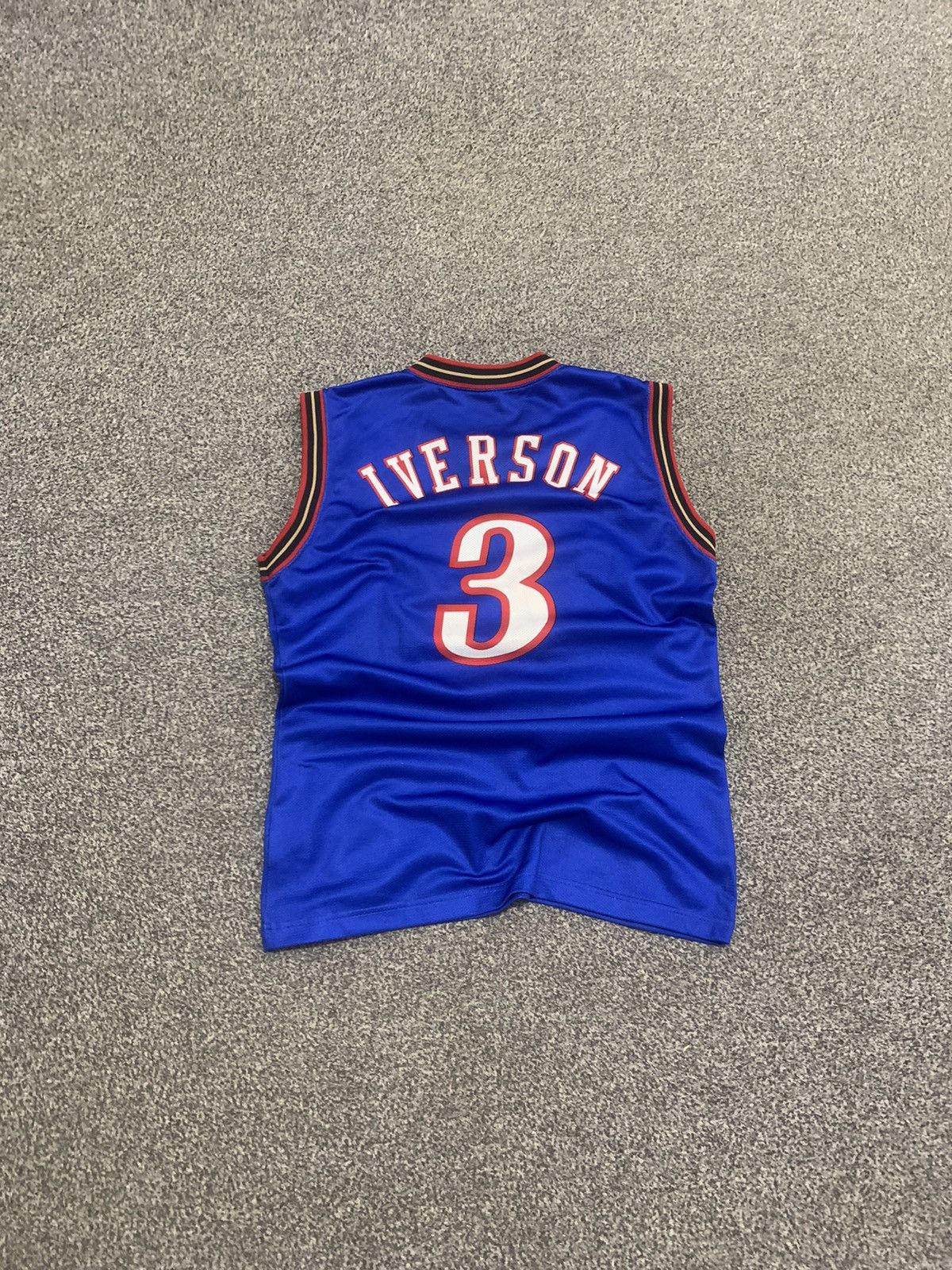 Champion × Vintage Vintage Champion NBA Sixers Iverson #3 Jersey Size US M / EU 48-50 / 2 - 2 Thumbnail