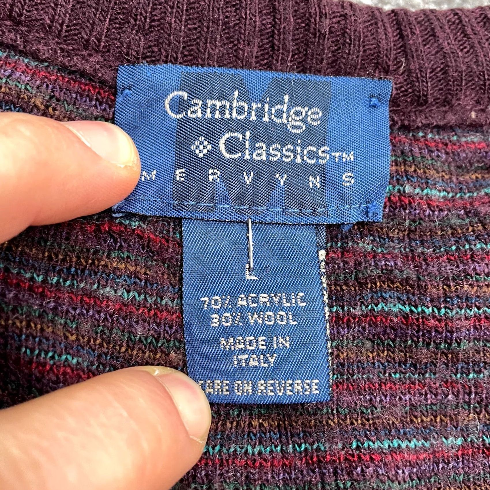 Vintage VINTAGE Cambridge Mervvns Italian Wool Vest Pullover Sweater Mens Large Red Size US L / EU 52-54 / 3 - 5 Thumbnail