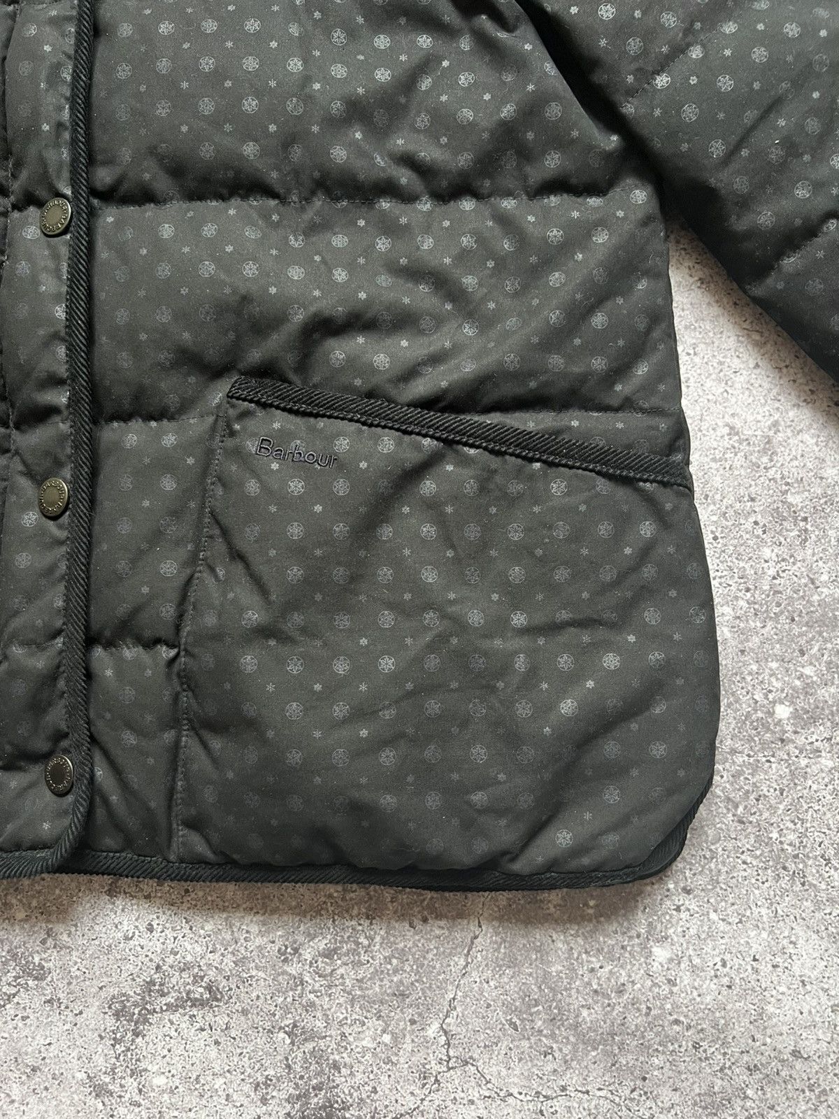 Barbour Barbour Wax Snow Spot Baffle Puffer Waxed Jacket Size L / US 10 / IT 46 - 7 Thumbnail