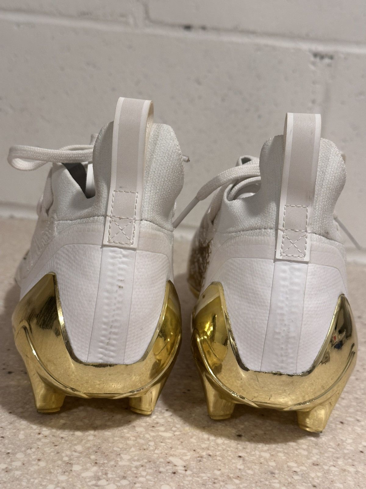 Adidas Adidas Adizero White Metallic Gold Primeknit Football Cleats Size US 11.5 / EU 44-45 - 8 Thumbnail