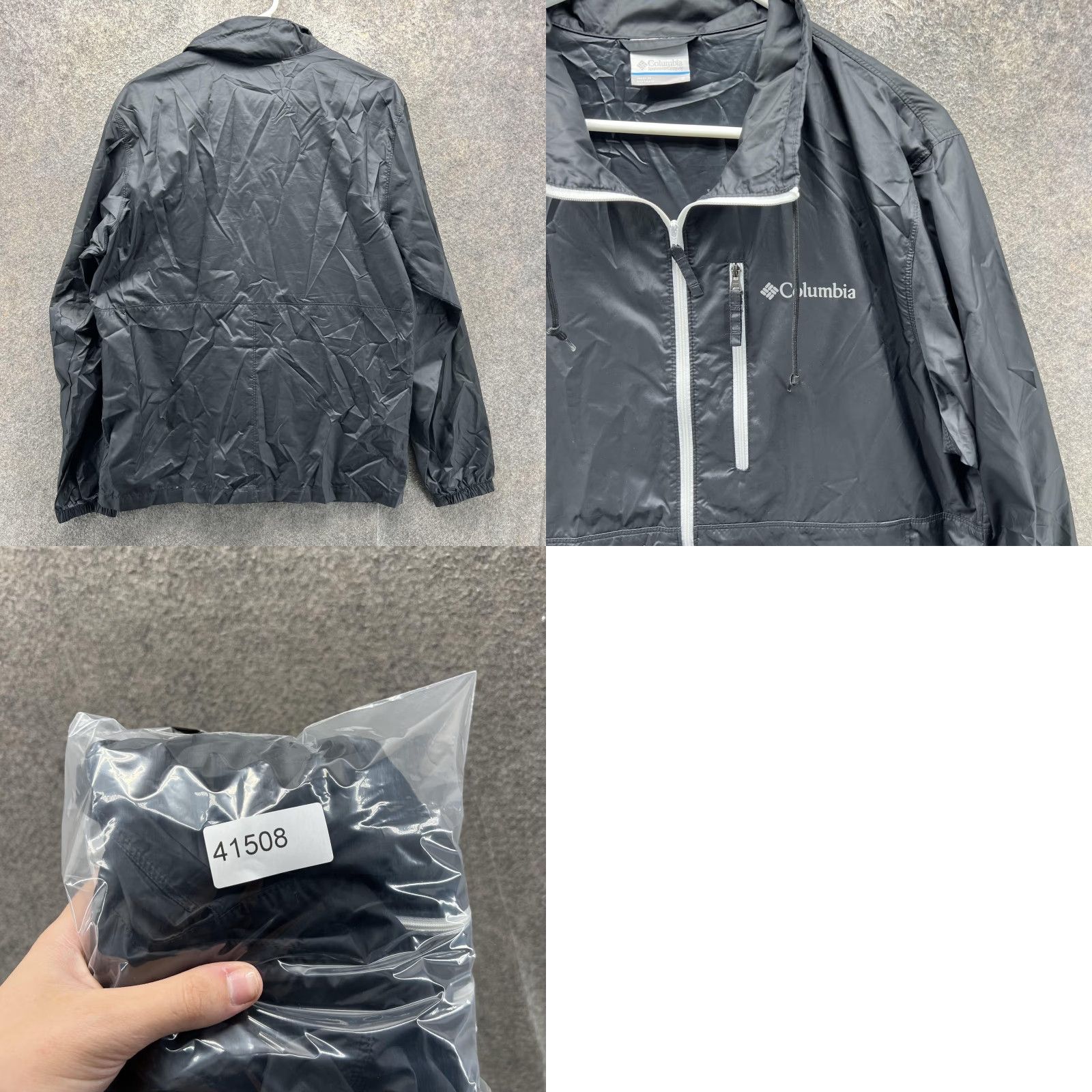 Vintage Columbia Jacket Mens Small Black Hooded Full Zip Windbreaker Hiking Spring Mens Size US S / EU 44-46 / 1 - 8 Thumbnail