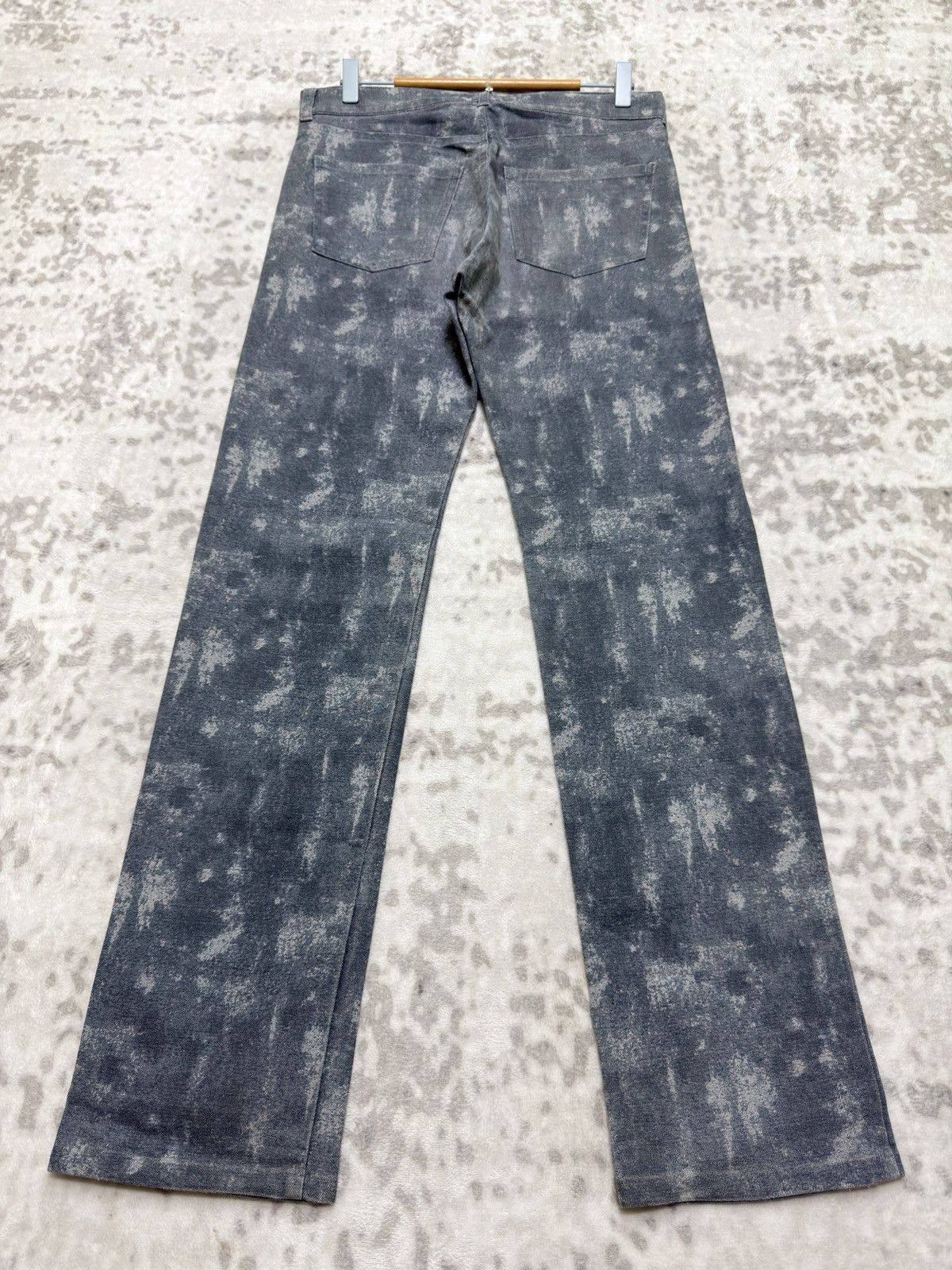 In The Attic Vintage In The Attic Acid Wash Mottled Straight Leg Jeans Size US 30 / EU 46 - 2 Thumbnail