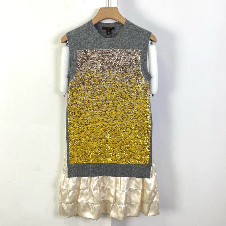 Louis Vuitton Sleeveless Knit Dress with Sequins- DMC