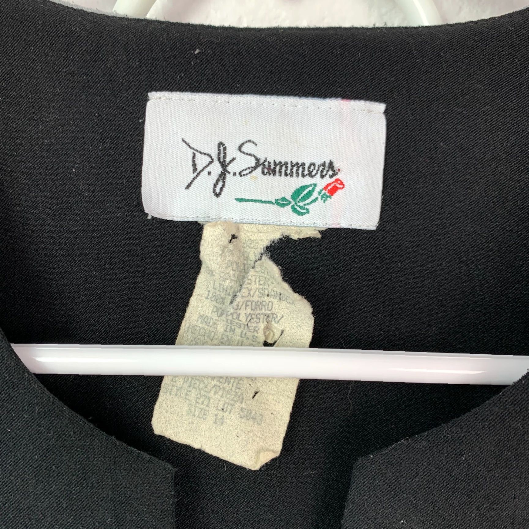 Vintage VINTAGE DJ Summers 80s Black Blazer Pants Suit Womens 14/Adult Regular 2-Piece Set Size 36" / US 14 / IT 50 - 3 Thumbnail