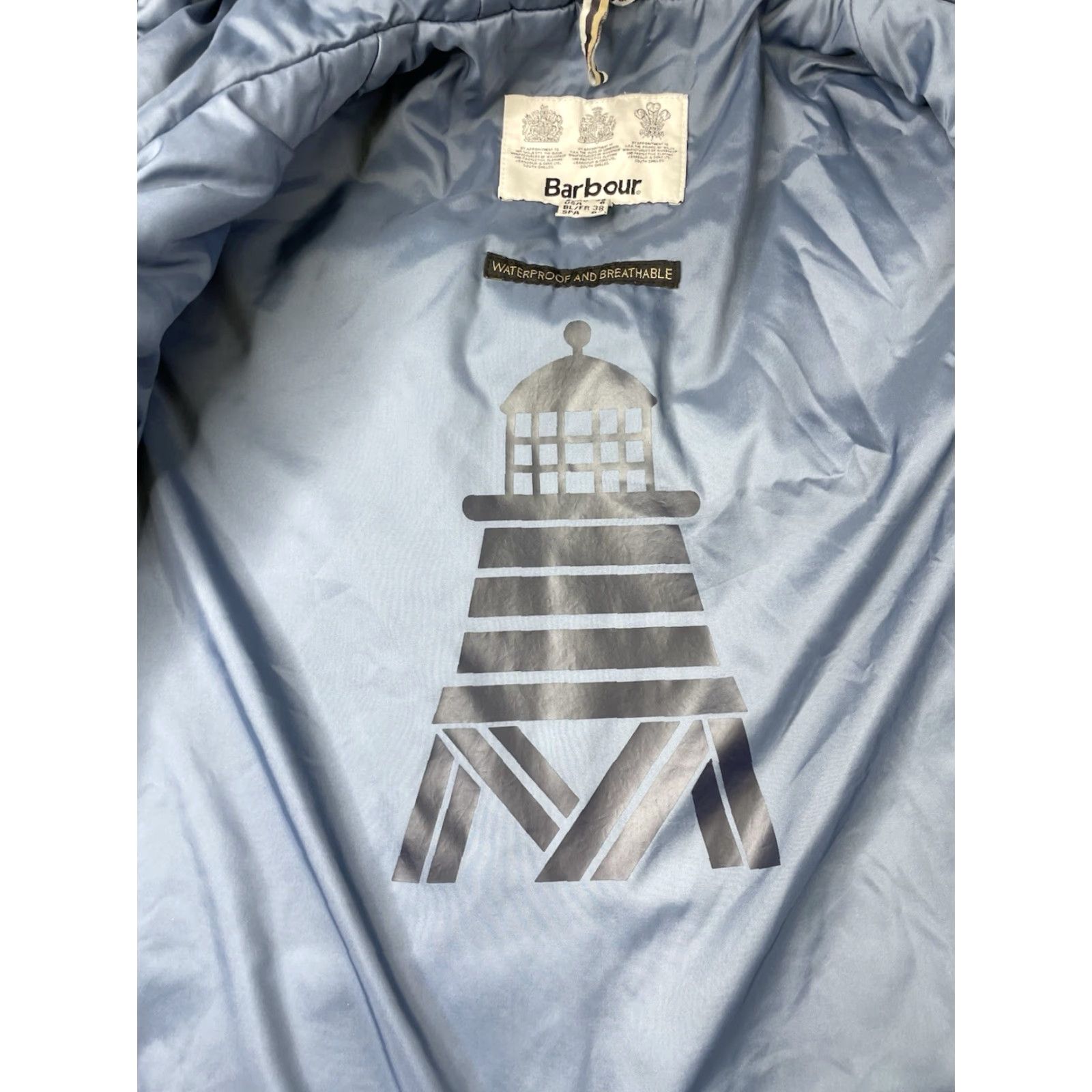 Barbour VINTAGE Barbour Jacket Blue Women Barbour Hauxley Parka Coat Insulated Waterproof Windproof All Seasons Full Zip Pockets 6 US 6 Size M / US 6-8 / IT 42-44 - 4 Thumbnail