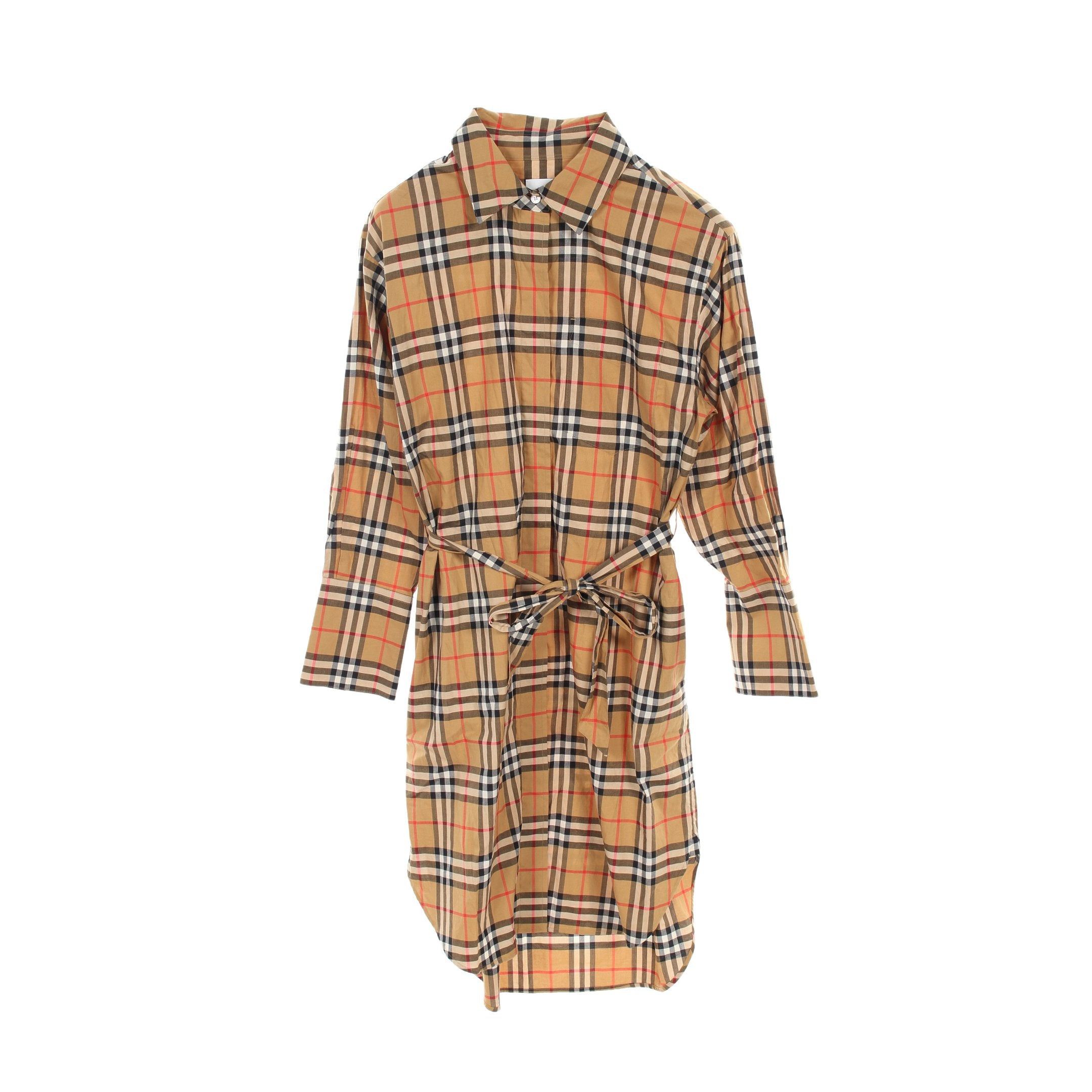 Burberry BURBERRY 'Check' Dress In Beige Wool Blend | Grailed