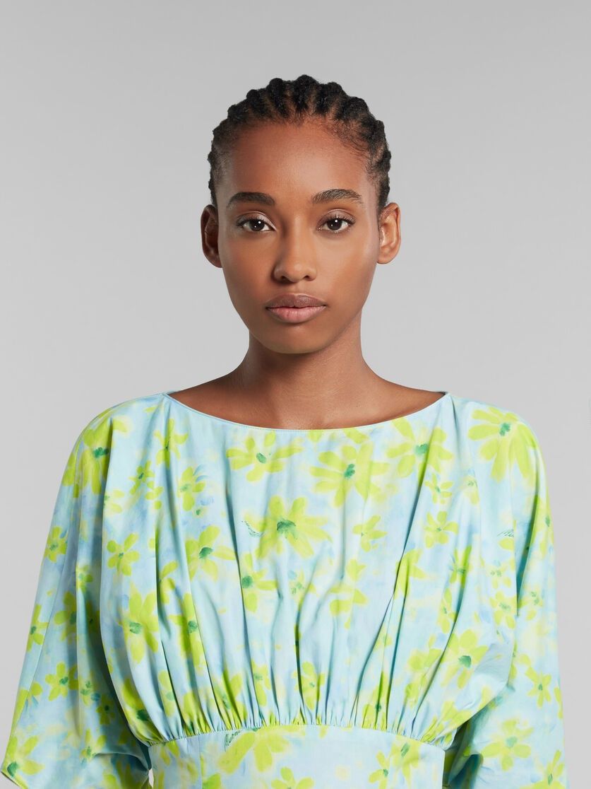 Marni o1w1db10125 Floral Print Cotton Dress in Multicolor Size XL / US 12-14 / IT 48-50 - 5 Thumbnail