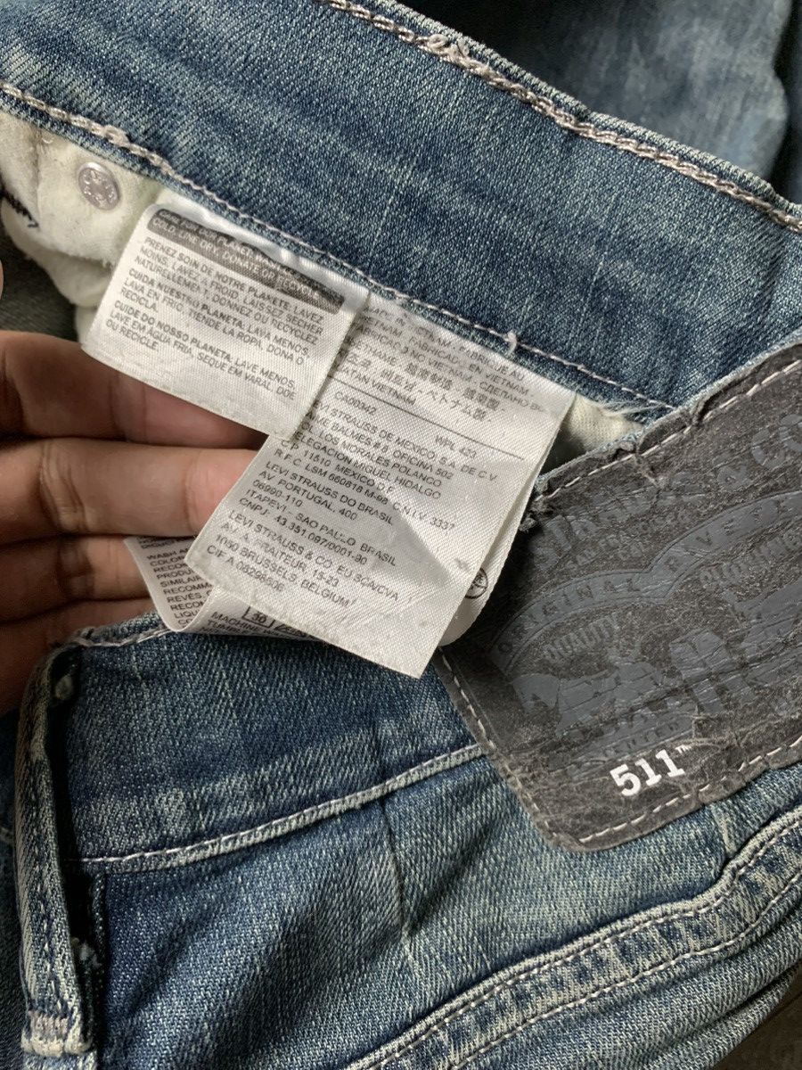 Levi's 2000s Levis Mud Wash Distressed Jeans Size US 28 / EU 44 - 7 Thumbnail