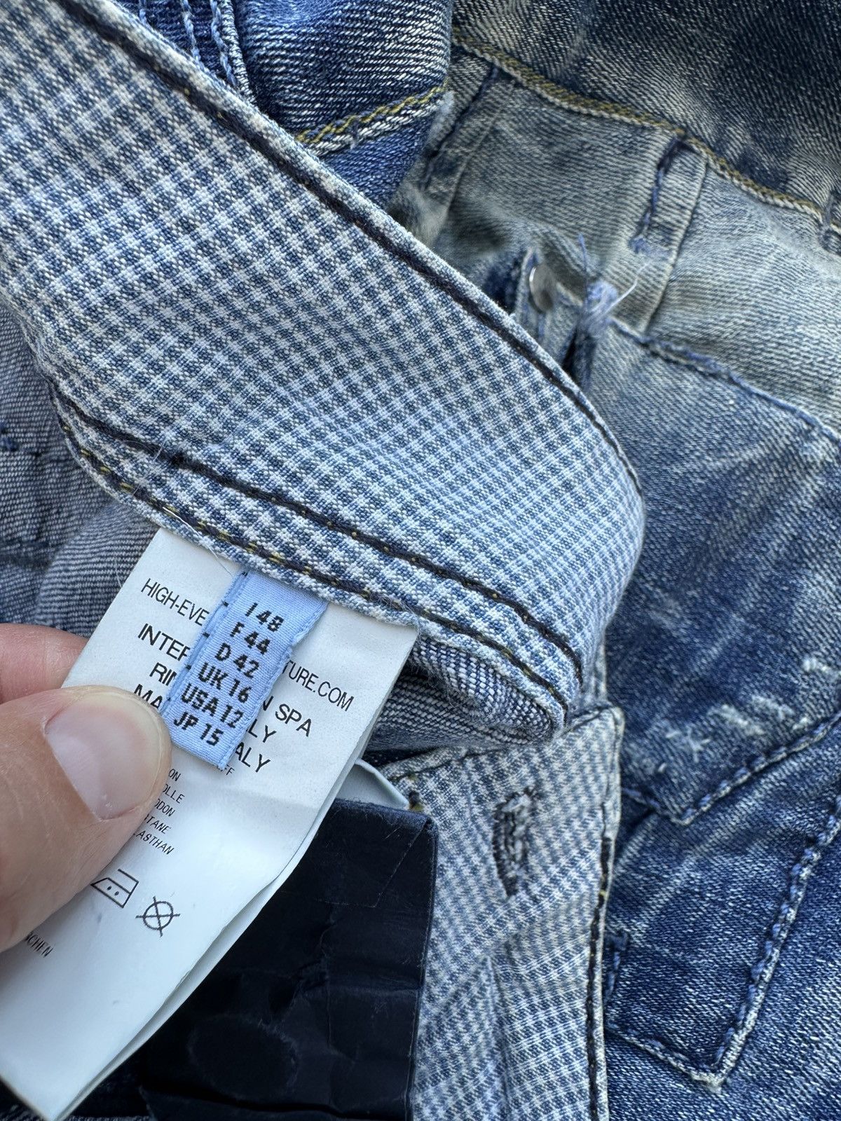 Vintage High Everyday Couture Distressed Jeans Italy Carpenter Cargo Size 34" / US 12 / IT 48 - 13 Thumbnail