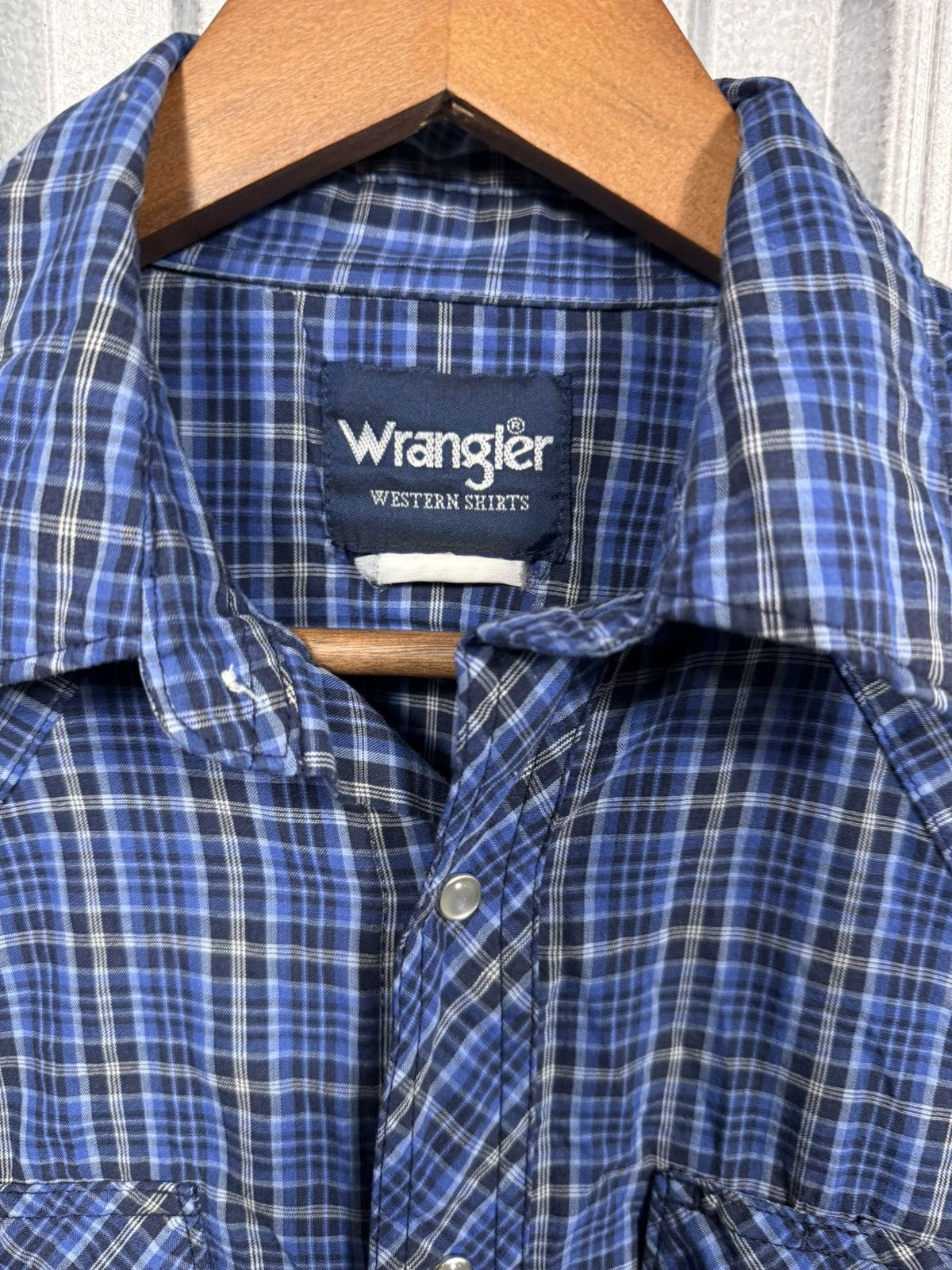 Wrangler Vintage Wrangler Western Pearl Snap Button Up Plaid Shirt Size US L / EU 52-54 / 3 - 3 Thumbnail