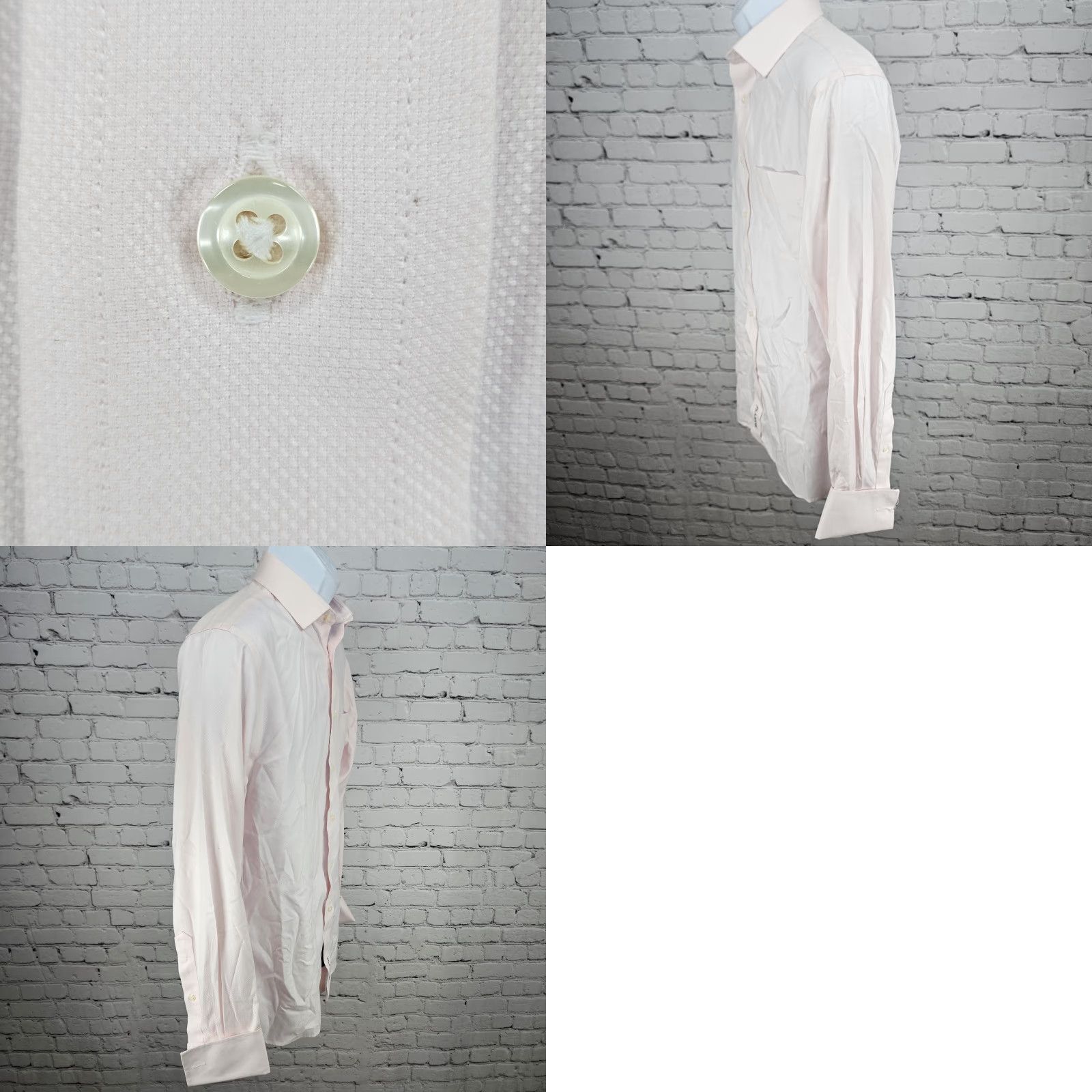 Jos. A. Bank Jos A Bank Pink Egyptian Cotton Slim Signature Dress Shirt 15-34 Long Sleeve Size 40R - 9 Thumbnail