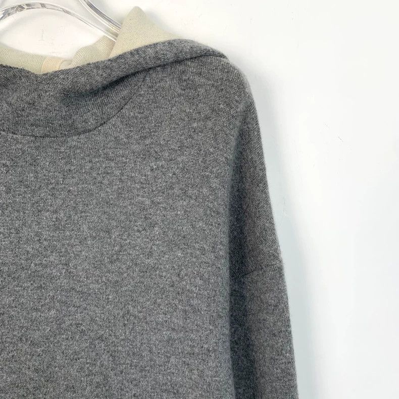 Dior Dior Gray logo printed cashmere hooded long-sleeved sweate Size XS / US 0-2 / IT 36-38 - 3 Thumbnail