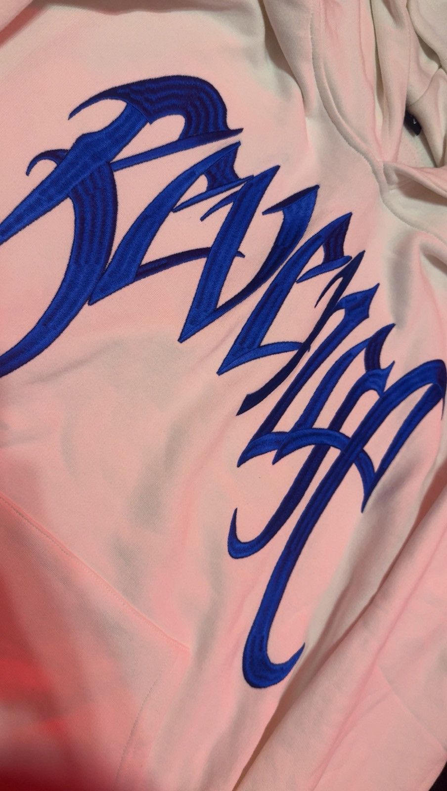 Revenge Revenge Cream/Blue Embroidered Hoodie Size Large Size US L / EU 52-54 / 3 - 3 Thumbnail