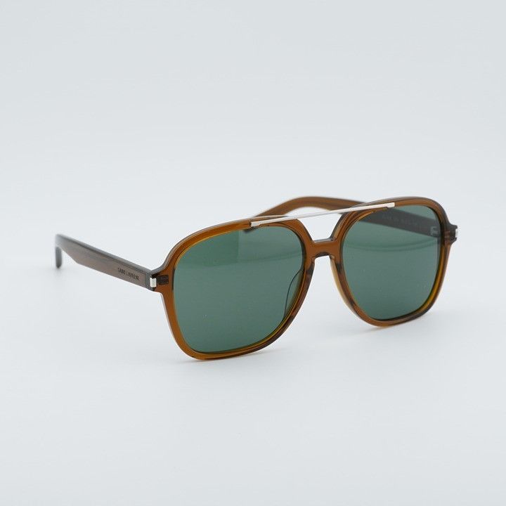 Saint Laurent Paris Saint Laurent SL545 004 Sunglasses Brown Aviator Frame Size ONE SIZE - 1 Thumbnail