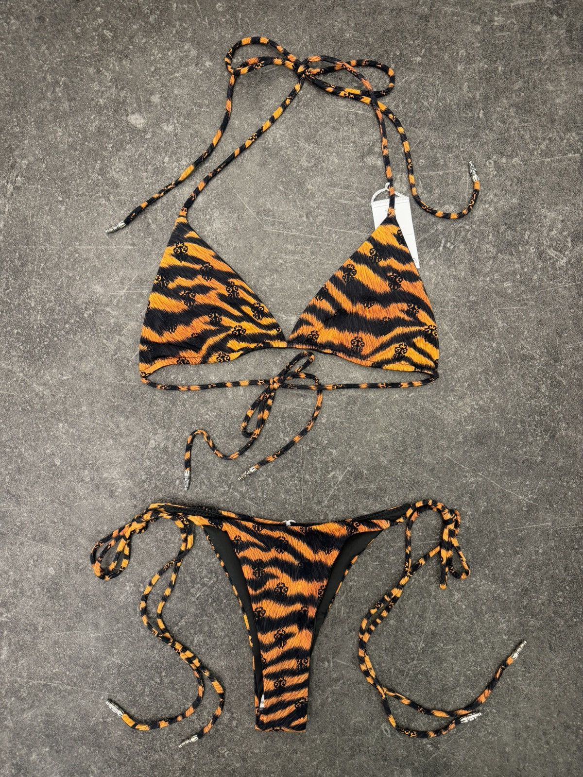Chrome Hearts Chrome Hearts Orange Tiger Bikini Set | Small Size S / US 4 / IT 40 - 1 Thumbnail