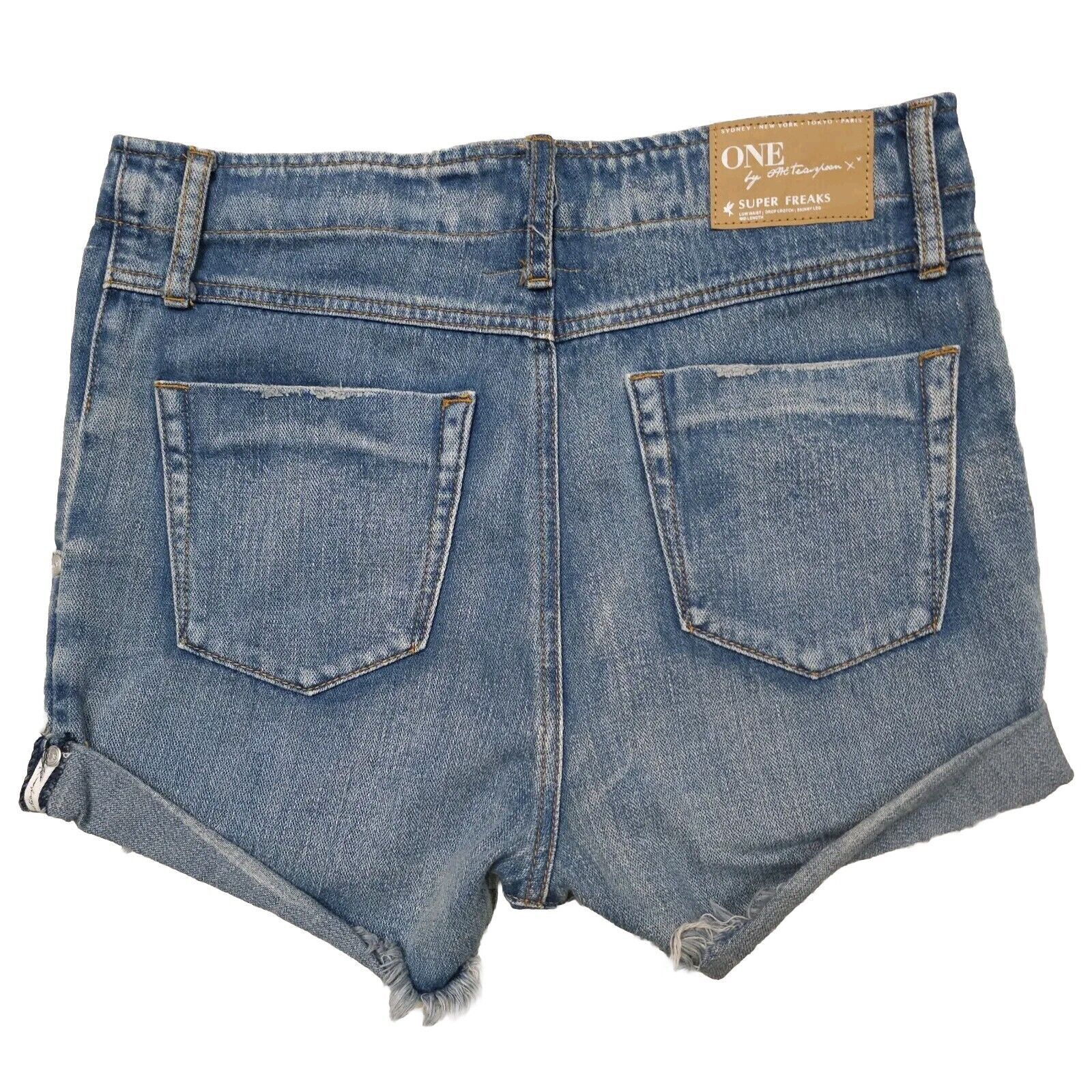One Teaspoon One Teaspoon Super Freaks Zip-Up Drop Crotch Low 27 W 31 Size 27" / US 4 / IT 40 - 4 Thumbnail