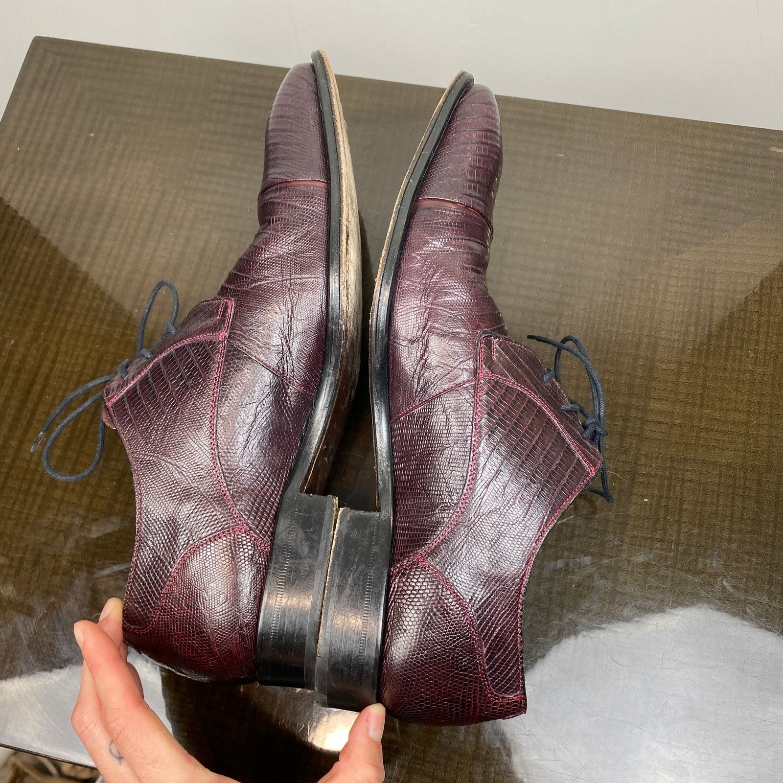 Mezlan Mezlan Valdez Genuine Lizard Cap Toe Derby Oxfords 8M Size US 8 / EU 41 - 6 Thumbnail