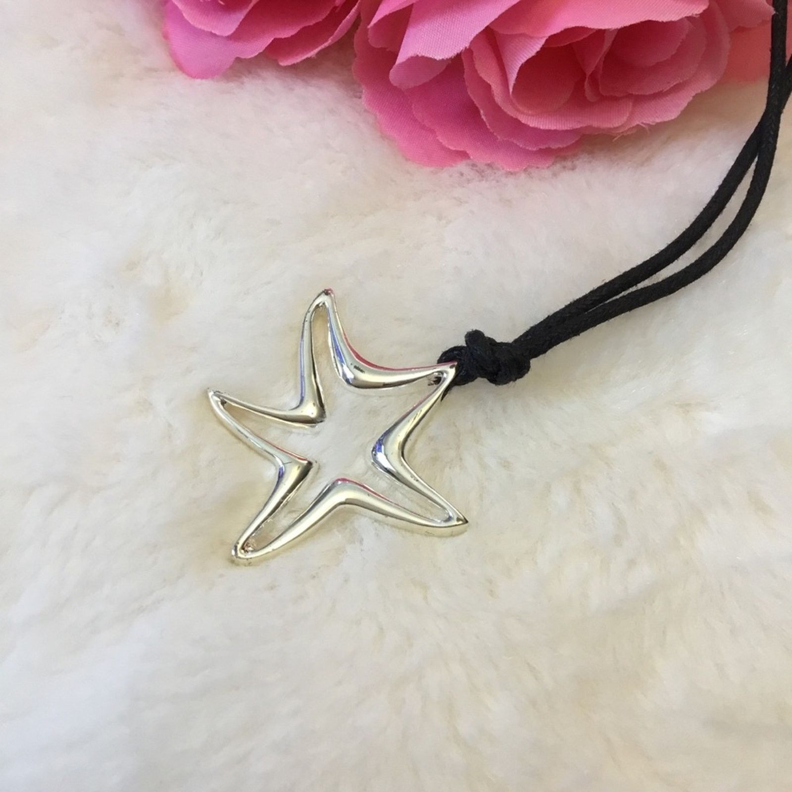 Other Silver Big Star Tied Necklace Size ONE SIZE - 1 Thumbnail