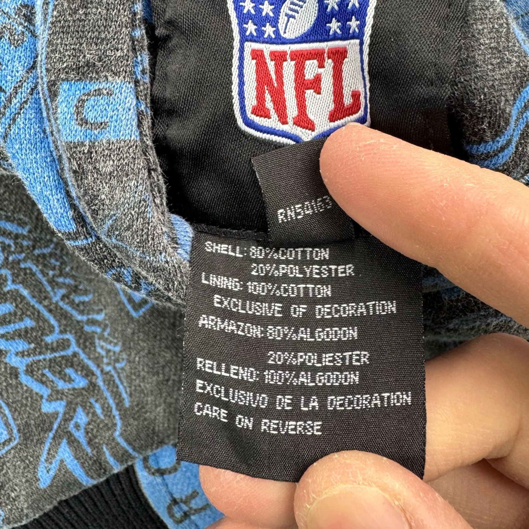 NFL VINTAGE NFL Carolina Panthers Reversible Hoodie Men 2XL Black Graphic Print Y2K Sports Size US XXL / EU 58 / 5 - 4 Thumbnail