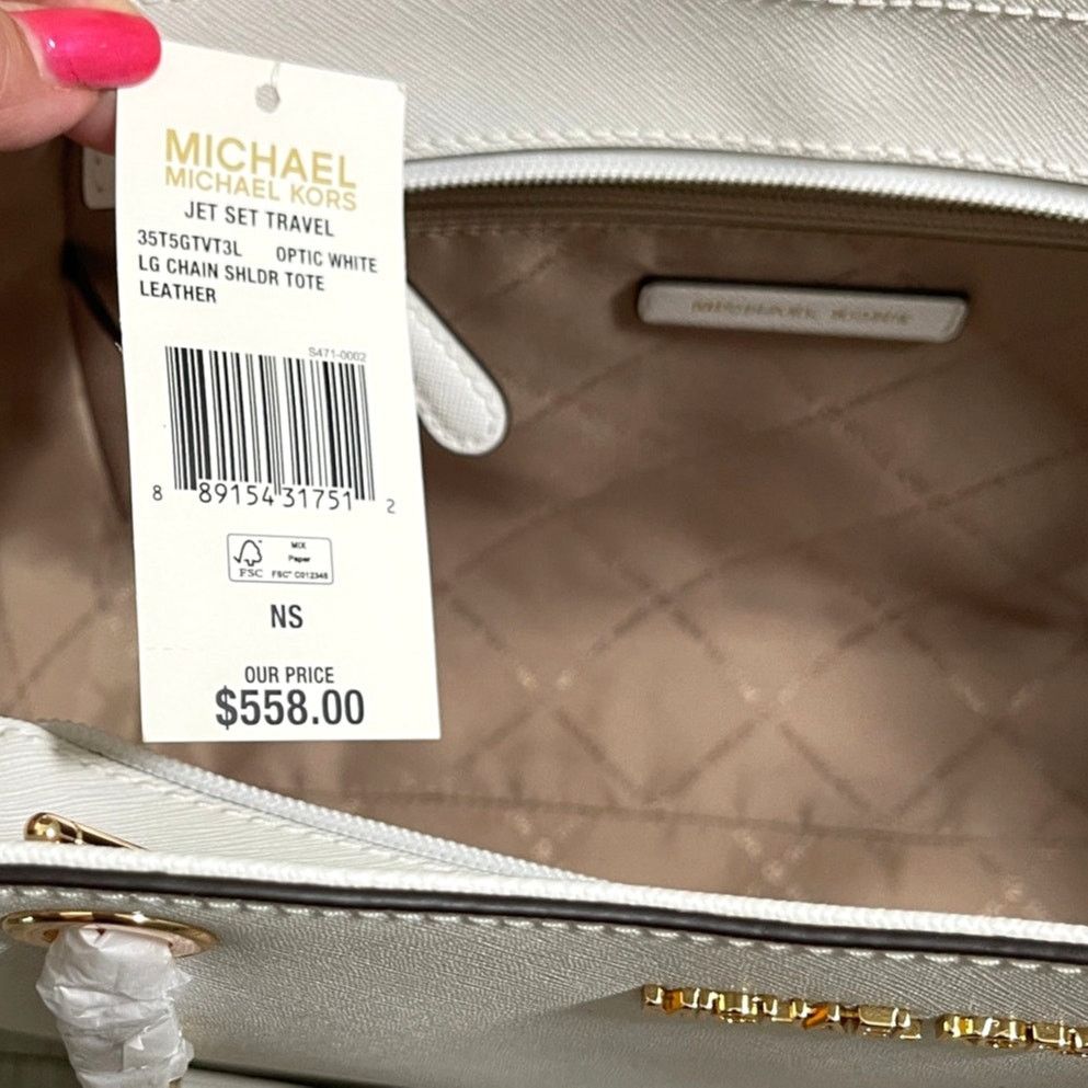 Michael Kors Michael Kors Jet Set Travel Chain Leather Shoulder Bag $558 Size ONE SIZE - 8 Thumbnail