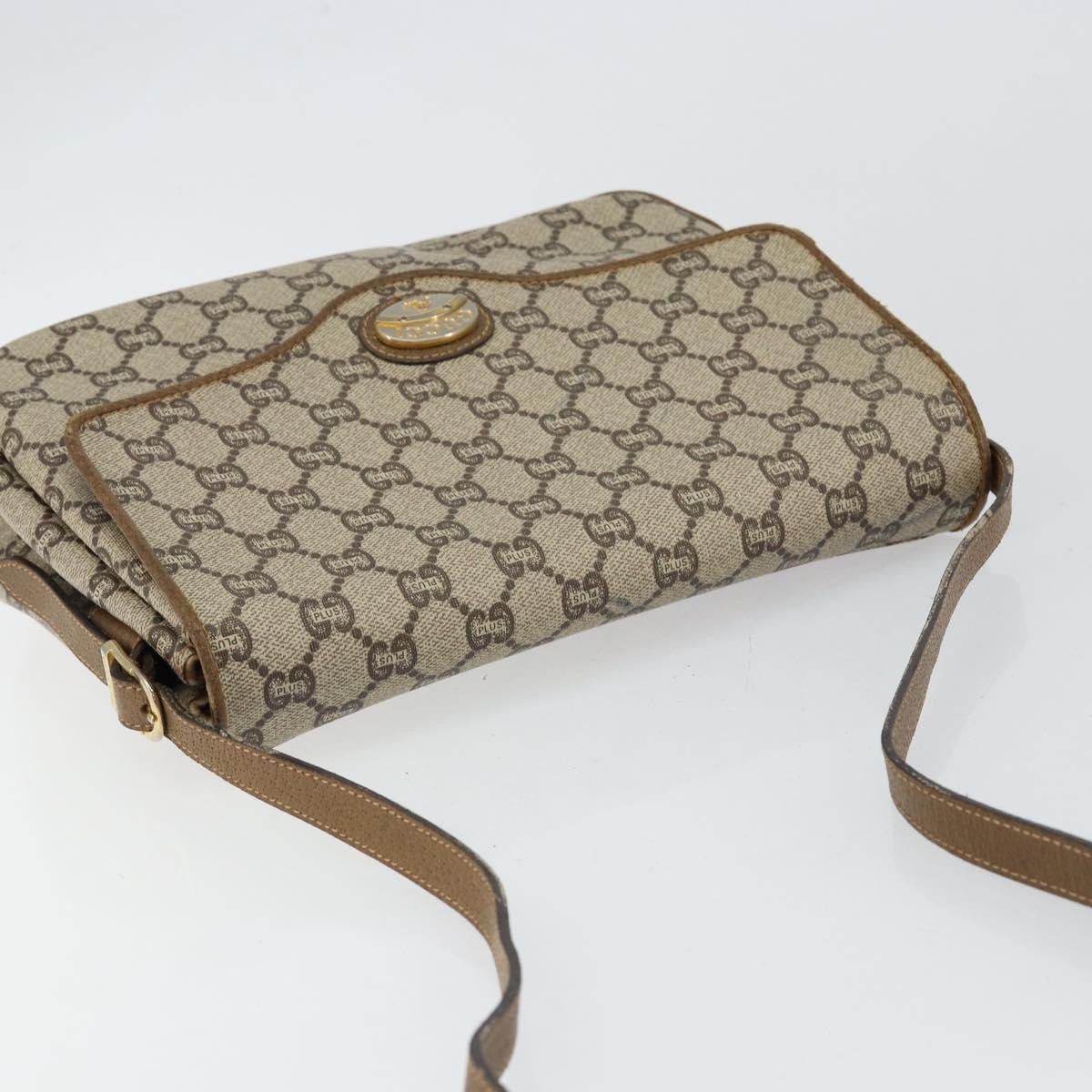 Gucci GUCCI GG Plus Canvas Shoulder Bag Pvc Leather Beige Size ONE SIZE - 6 Thumbnail