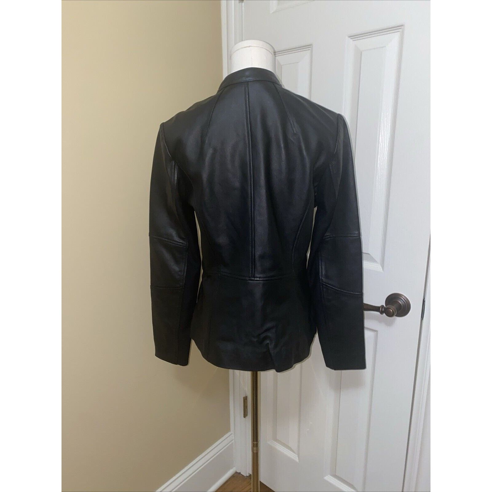 Karl Lagerfeld KARL LAGERFELD Jacket Womens Black Lambskin Leather Small Size S / US 4 / IT 40 - 8 Thumbnail