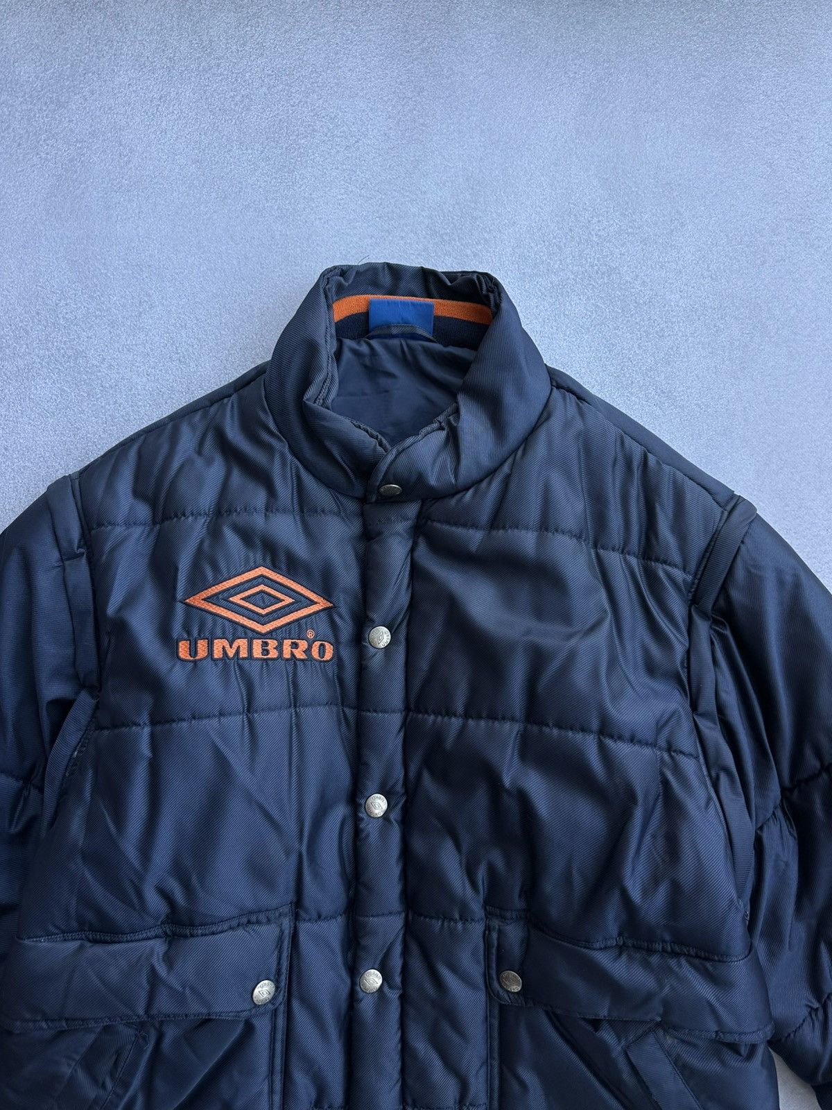 Vintage Umbro Pro Training Football 90s 2 in 1 Puffer vest