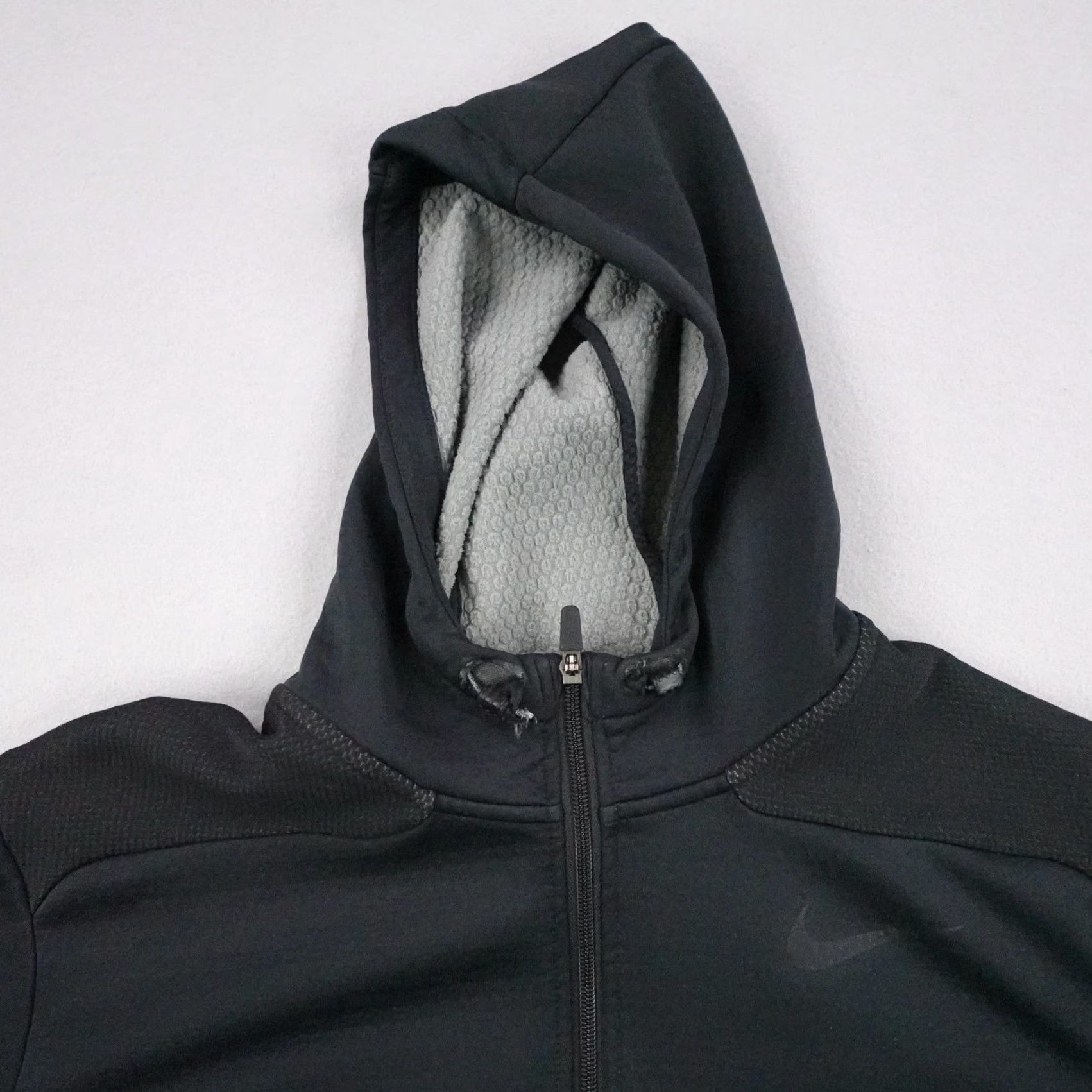 Nike Nike Hoodie Mens XL Black Therma Fit Honeycomb Fleece Lined Sweatshirt Full Zip Size US XL / EU 56 / 4 - 2 Thumbnail