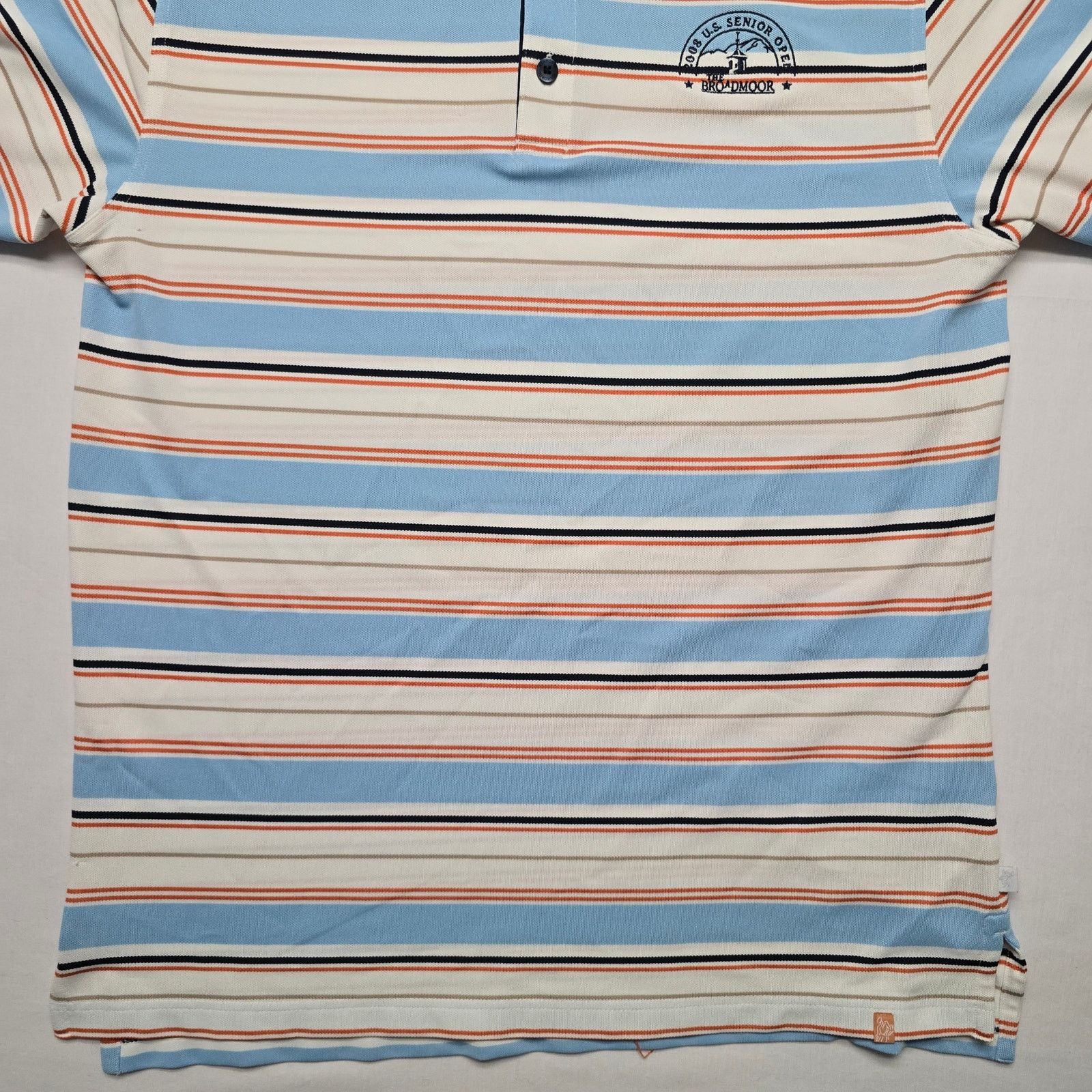 Ashworth Ashworth 2008 U.S. Senior Open The Broadmoor Striped Polo Size US L / EU 52-54 / 3 - 3 Thumbnail