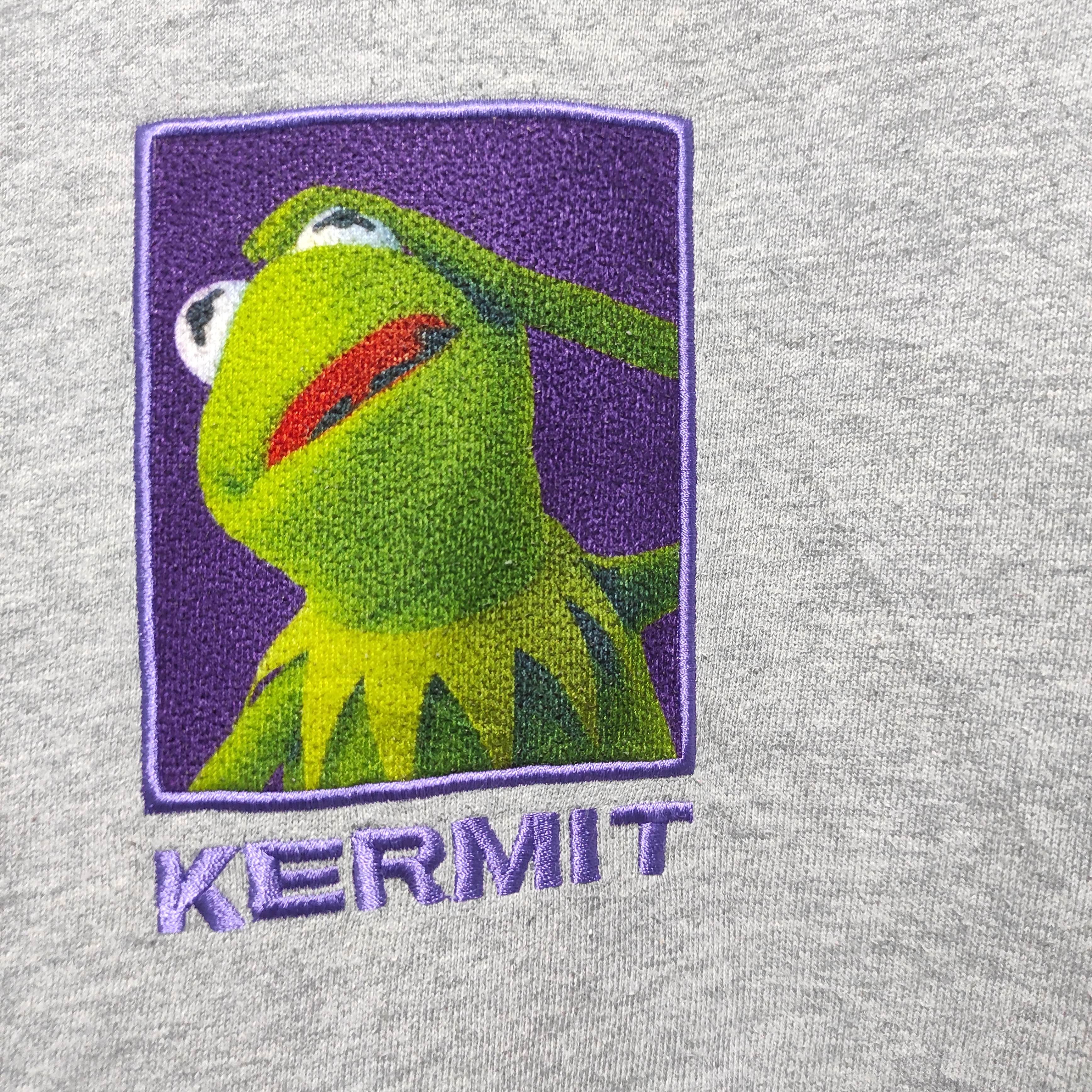 Cartoon Network Kermit Embroidered Black Sweatshirt Size US XL / EU 56 / 4 - 3 Thumbnail