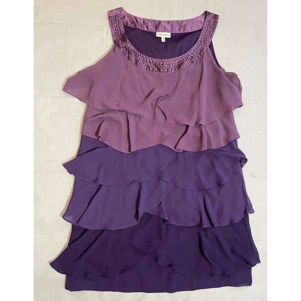 Other Fashion Bug Layered 50 Shades Of Purple Sleeveless Dress Si Size XXL / US 16-18 / IT 52-54 - 7 Thumbnail