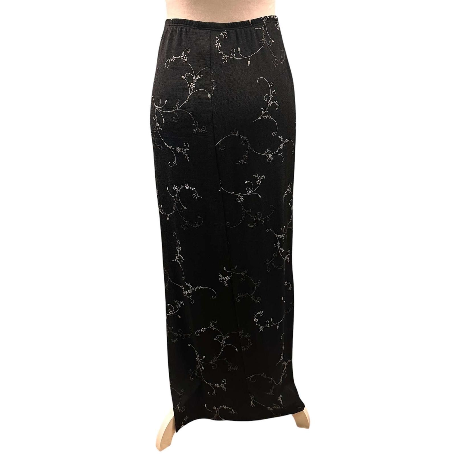 Other Vintage La Bella Embroidered Flower Print Skirt Size 28" / US 6 / IT 42 - 2 Thumbnail