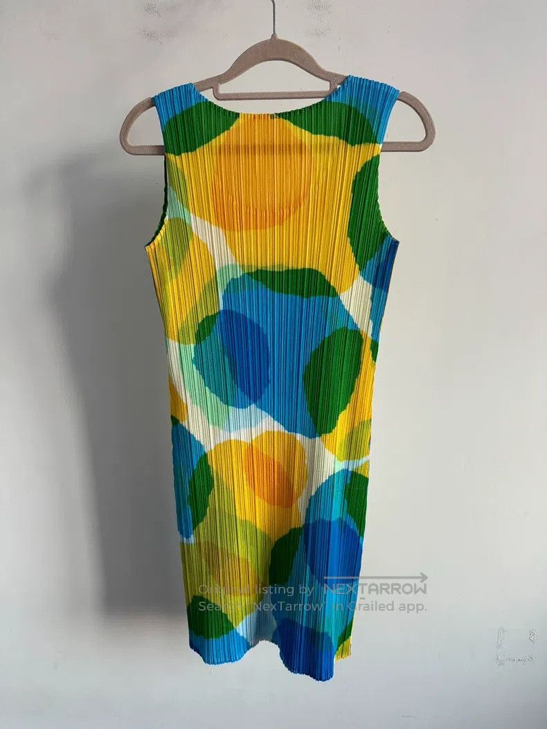 Issey Miyake Issey Miyake Yellow Dress Size L / US 10 / IT 46 - 2 Thumbnail