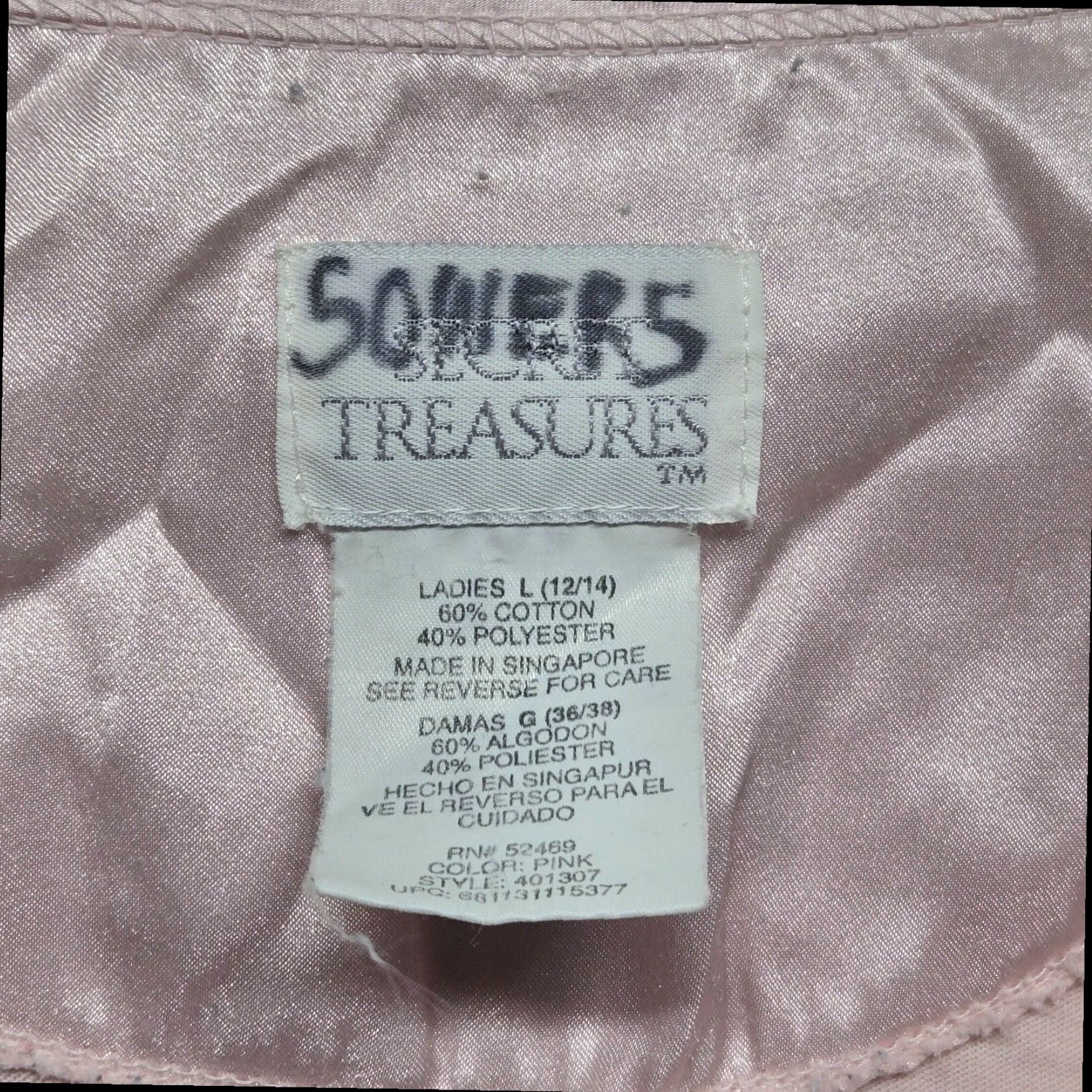 Vintage Secret Treasures Pink Long Sleeve Pajama Shirt Women's Large Size L / US 10 / IT 46 - 3 Thumbnail