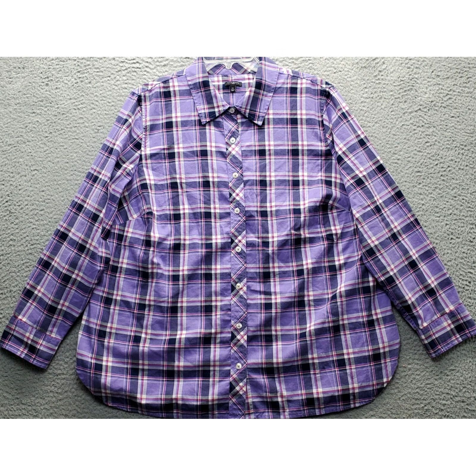 Talbots Talbots Shirt Womens 2X Multicolor Plaid Button Up Long Sleeve Collared Casual Shirt Womens Size 2X Mens/ Womens Size XXL / US 16-18 / IT 52-54 - 2 Thumbnail