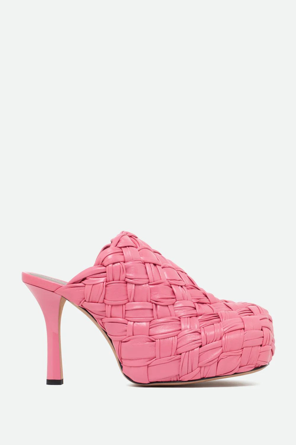 Bottega Veneta o1y0725 Spool Heel Mules in Pink Size US 6 / IT 36 - 1 Thumbnail