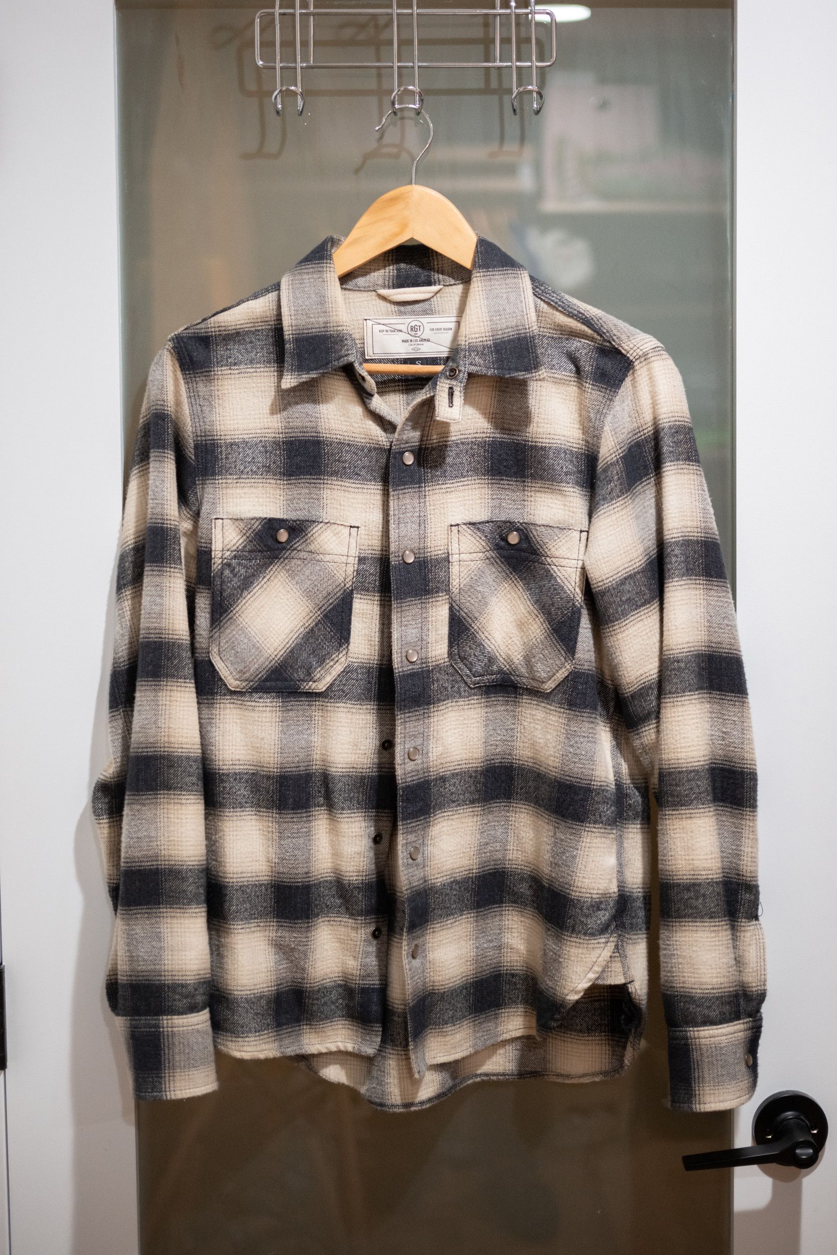 Rogue Territory BM Shirt Natural Brushed Plaid Flannel Size US S / EU 44-46 / 1 - 1 Thumbnail
