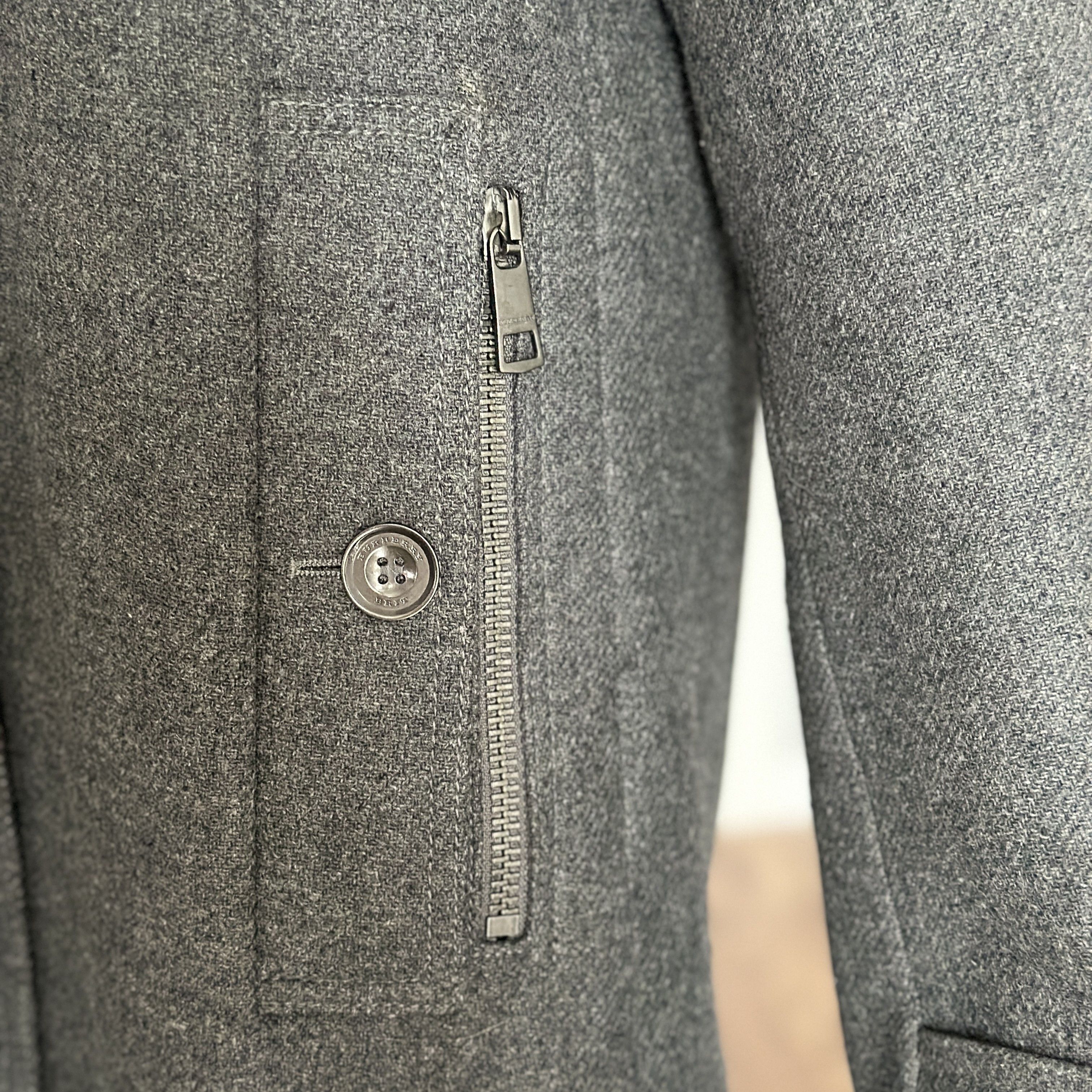 Burberry BURBERRY BRIT Women's Wool Coat Grey UK14 US12 ITA48 GER42 Size L / US 10 / IT 46 - 8 Thumbnail