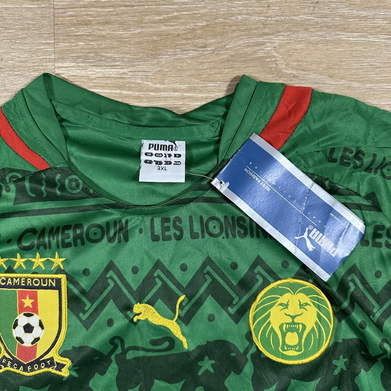 Puma NWT Puma Futbol Jersey 3XL Green Cameroon Soccer Size ONE SIZE - 4 Thumbnail