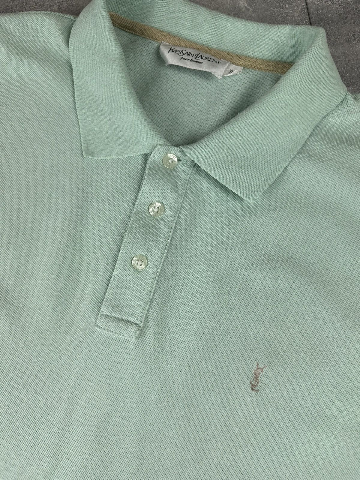 Yves Saint Laurent Yves Saint Lauren Luxury Vintage Small Logo Polo Size US XL / EU 56 / 4 - 12 Thumbnail