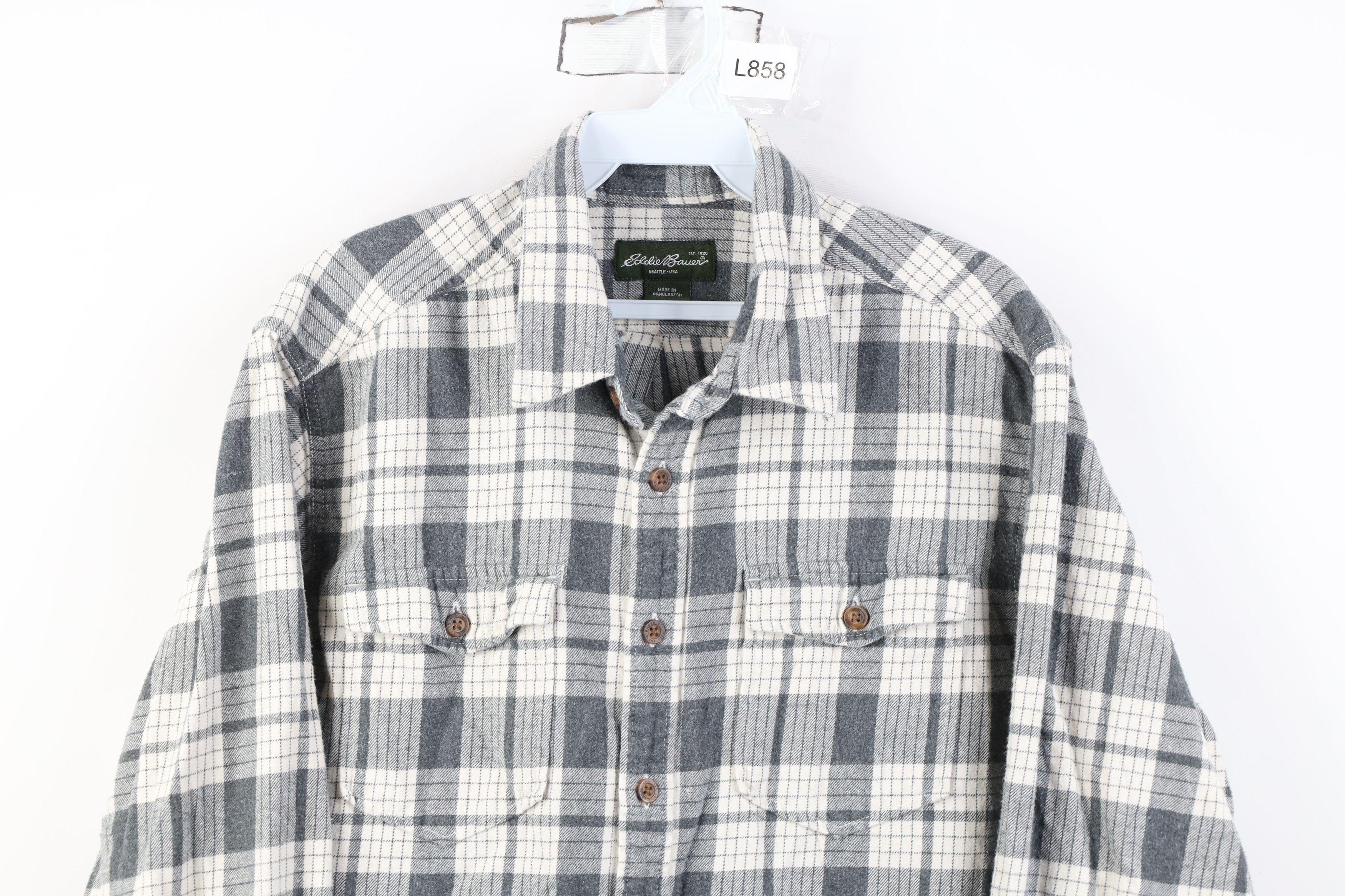 Eddie Bauer Vintage Eddie Bauer Heavyweight Collared Button Shirt Plaid Size US L / EU 52-54 / 3 - 2 Thumbnail