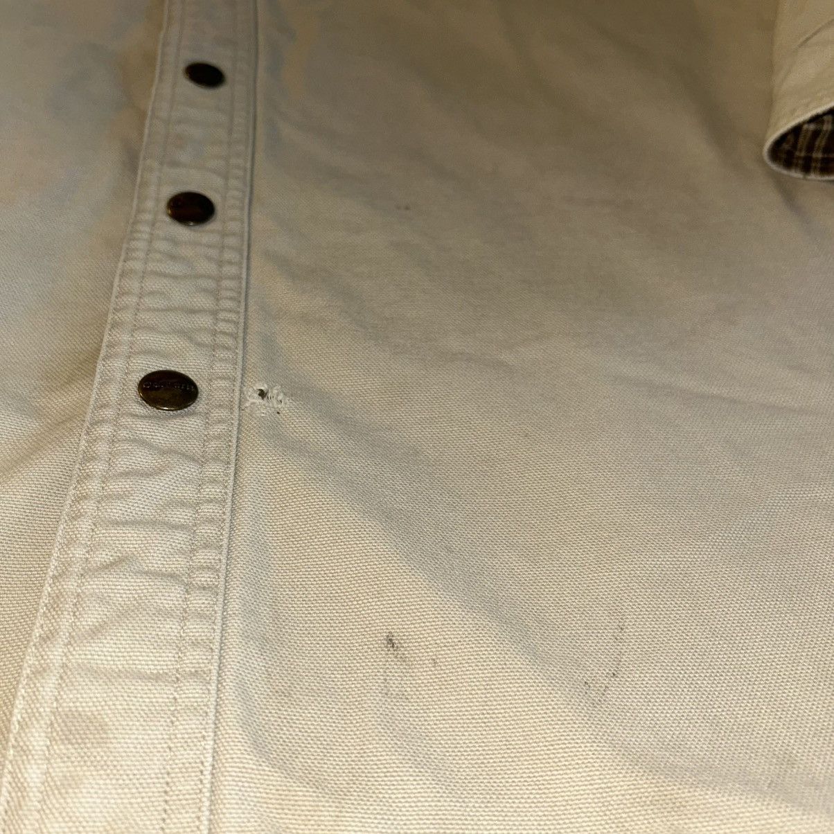 Carhartt Carhartt vintage tan canvas shacket flannel lined L Tall Size US L / EU 52-54 / 3 - 9 Thumbnail